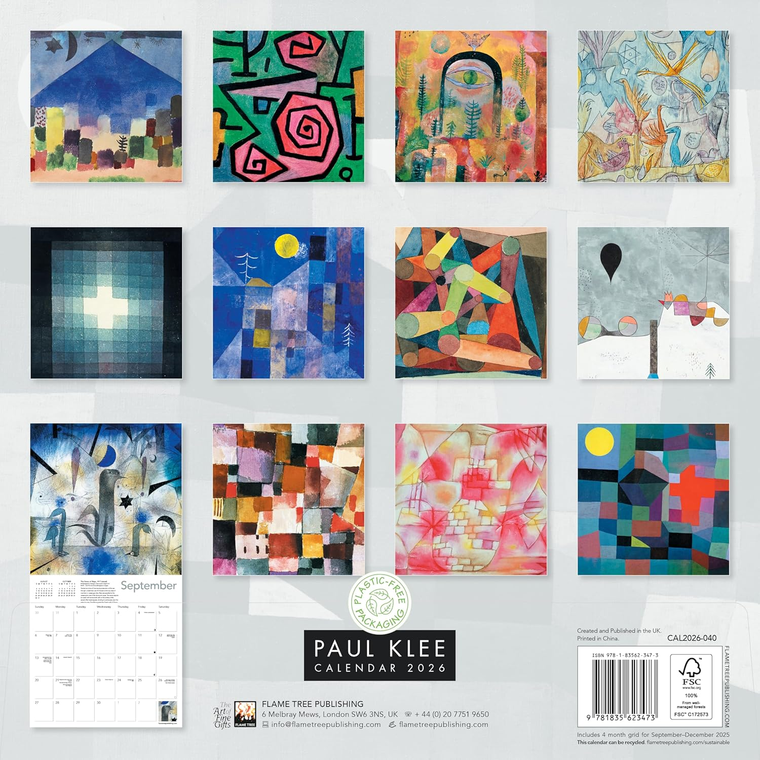 Paul Klee Wall Calendar 2026 (Art Calendar)