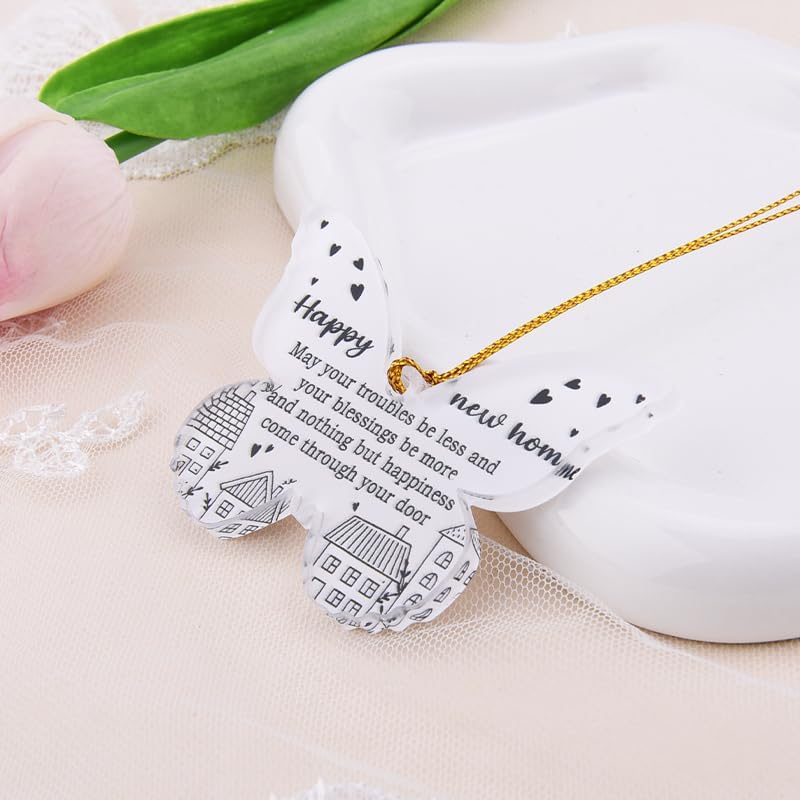 Happy New Home Ornament Housewarming Gifts for Couples Newlyweds New Apartment Christmas Ornament House Blessing Gifts Home Owners Gift Ideas Holiday Housewarming Ornament Gift House Warming Presents image number 4