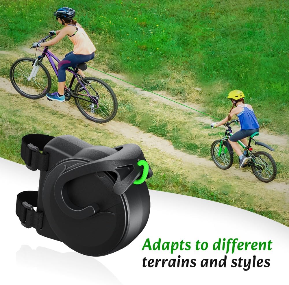 Bicycle Tow Rope,Etractable Bike Tow Strap with Hooks,Portable Cycling Trailer Tool,Outdoor Bike Trailer Cord Pull behind Attachment,For Mountain Bikes Road Bikes image number 1