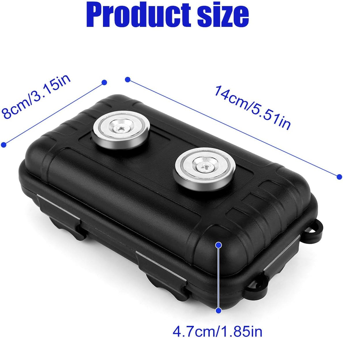 Hidden Key Holder, Magnetic Safe Box Key Magnetic Box Waterproof Magnetic Key Hider Magnetic Key Case Key Holder under Car Hide a Key Outdoor for Key USB Car Storage (Black) image number 2