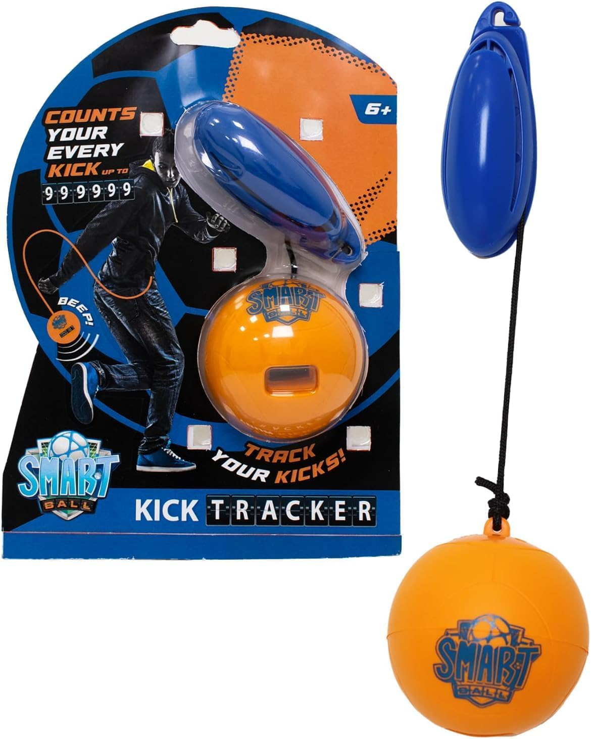 Smart Ball Kick Tracker Training Ball Set with Rope Built-In LED Display Accessories for Football, Indoor and Outdoor Giochi Preziosi image number 4