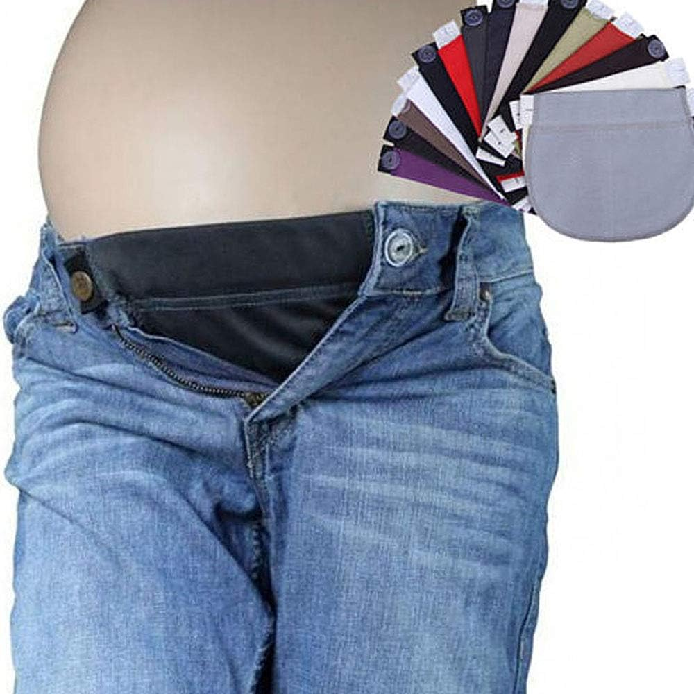 RAYWE 3Pcs Waist Extender Elastic Pants Maternity Preg-Nancy Waistband Belt image number 4