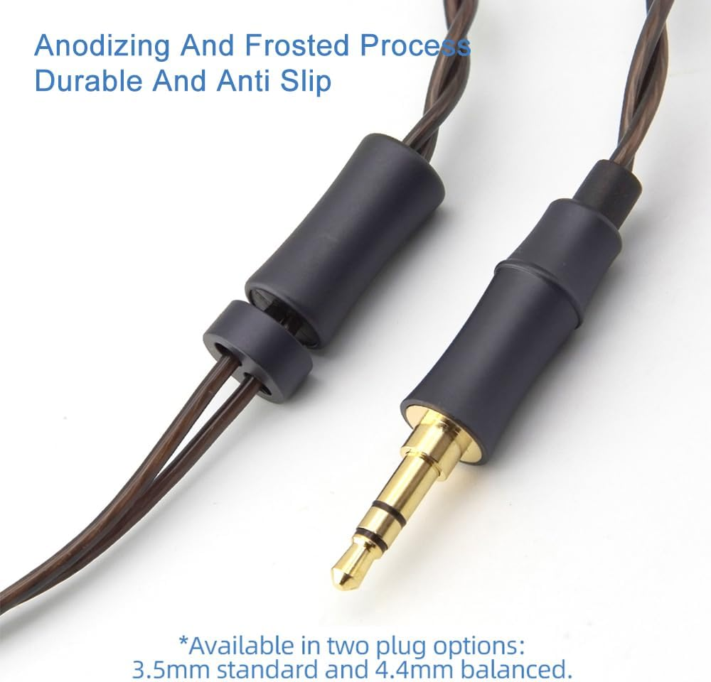 FAAEAL Rosemary Earphone with Upgrade Silver-Plated Cable,150Ohms High Impedance Hifi Flat Earbuds,Dynamic and Engaging Sound Profile Music Headphone,3.5Mm/4.4Mm Plug Optional (Black 3.5Mm) image number 4