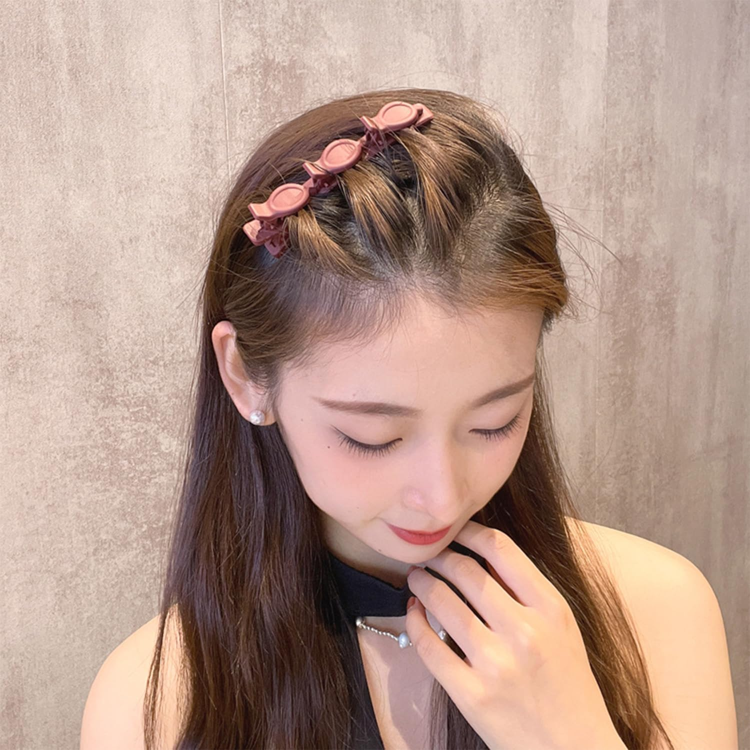 Pack of 9 Simple Double Layer Hair Clips, Braided Hair Side Clips, Elee Styling Hair Clips, Fashionable Daily Duckbill Clips, Women'S Headwear Clips image number 5