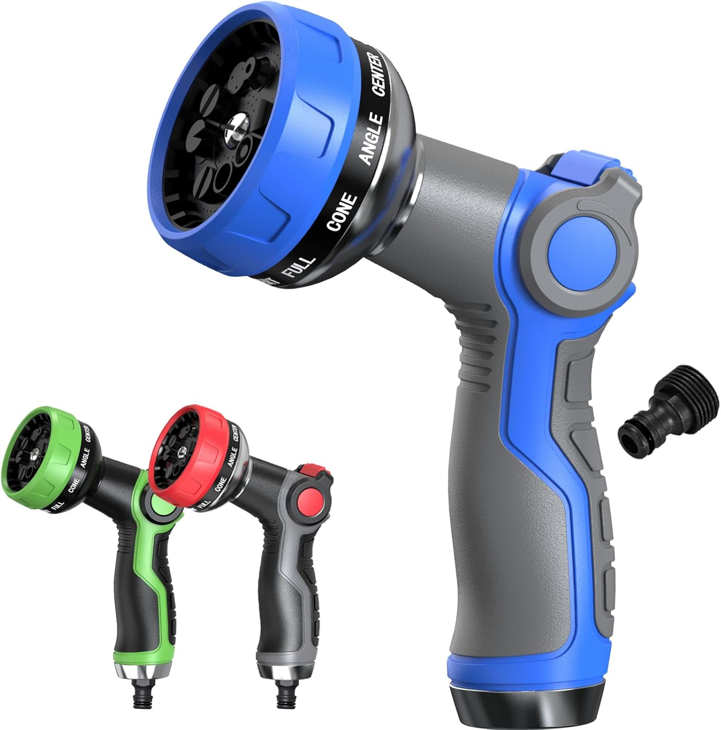 Hose Nozzle 10 Adjustable Patterns Premium High Pressure Water Hose Nozzle with Thumb Control Design Hose Sprayer Nozzle for Garden & Lawns Watering, Cleaning, Pets & Car Washing