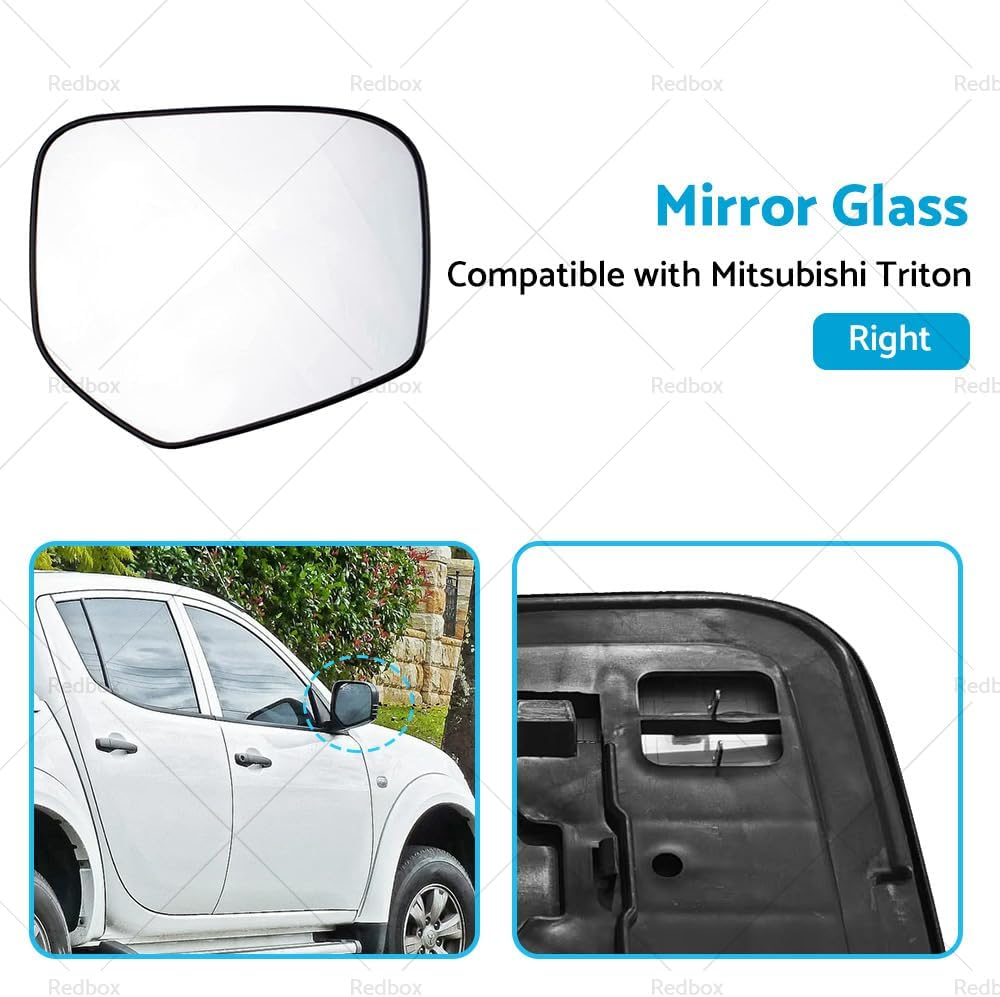 Front Left Side Mirror Glass Suitable for Mitsubishi Triton ML MN 2006-15 image number 4