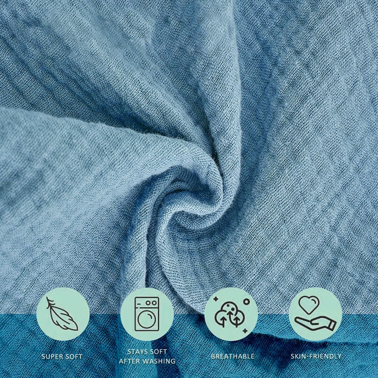 Muslin Nursing Cover for Breastfeeding Upgraded Breastfeeding Cover with Rigid Hoop, 100% Cotton (Light Gray) image number 3