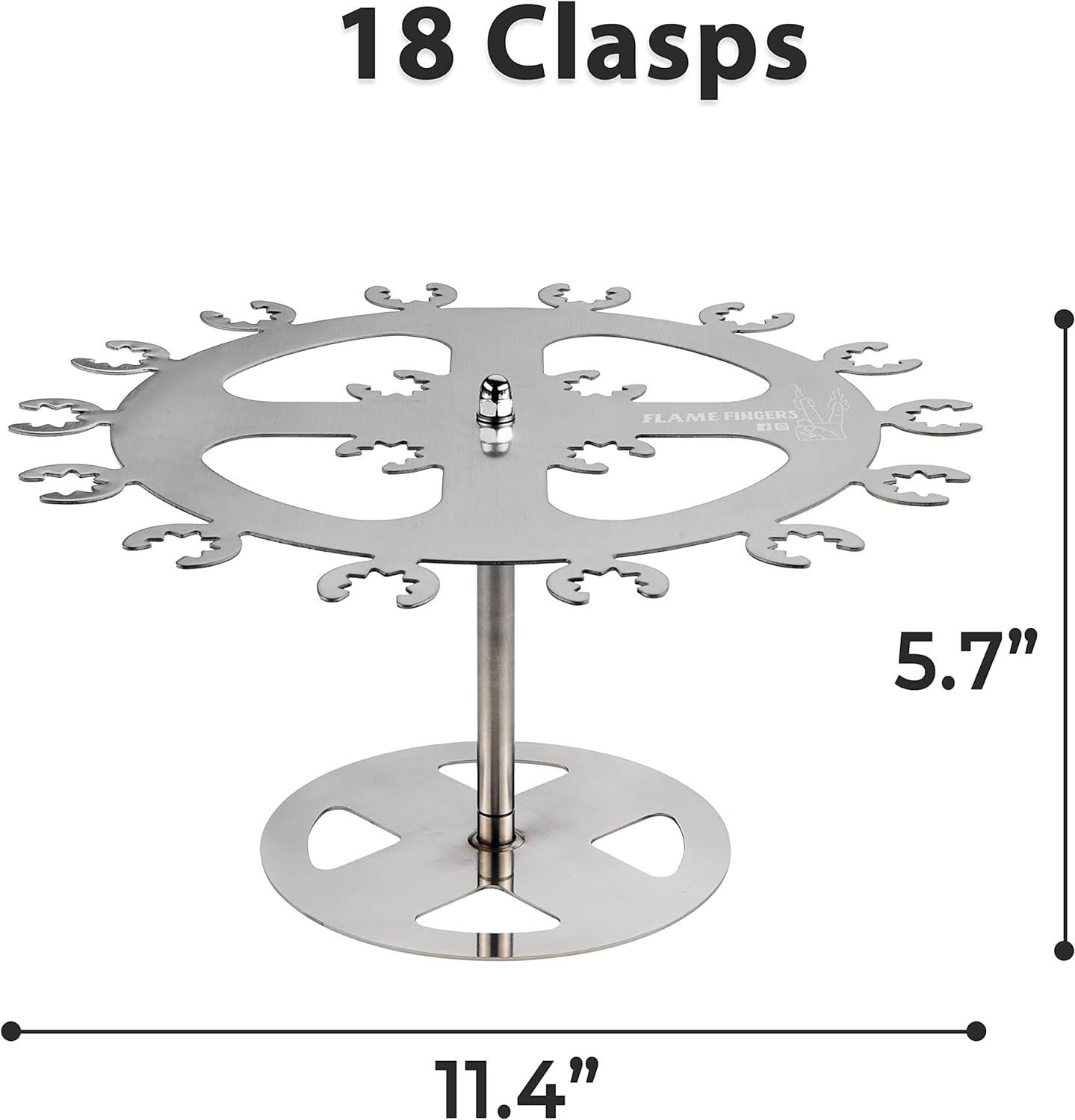XL Chicken Grill Rack - Holds 18 Legs, Wings, Thighs, Lollipops or Turkey Drumsticks. Stainless Rotating Design for Use on Grills Bbq'S Smokers Ovens image number 3