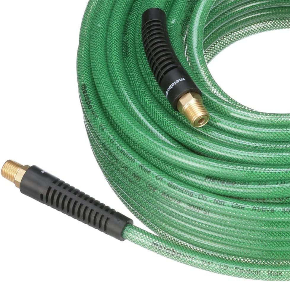 Metabo HPT Air Hose | 1/4-Inch X 100 Ft | Professional Grade Polyurethane | 300 PSI | 19413QPM, Green image number 5