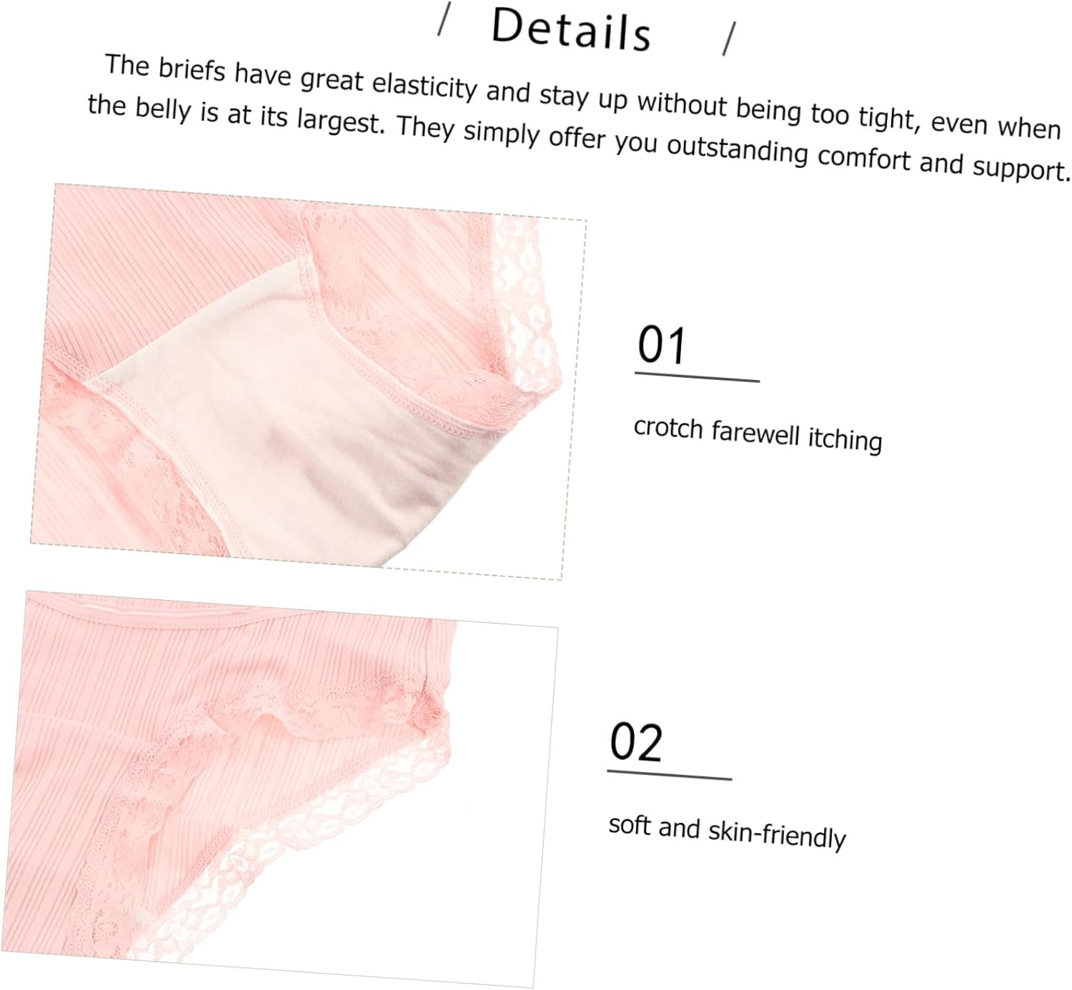 Minkissy 3Pcs Cotton Maternity High Waist Underwear Summer Belly Pants for Pregnant Women Comfortable High Waisted Maternity Panties