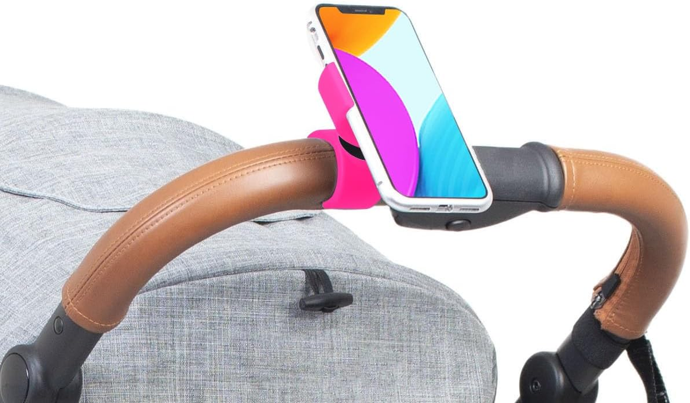 Baby Stroller Phone Holder, Fits up to 7.5 Inch Smartphones - Fuchsia
