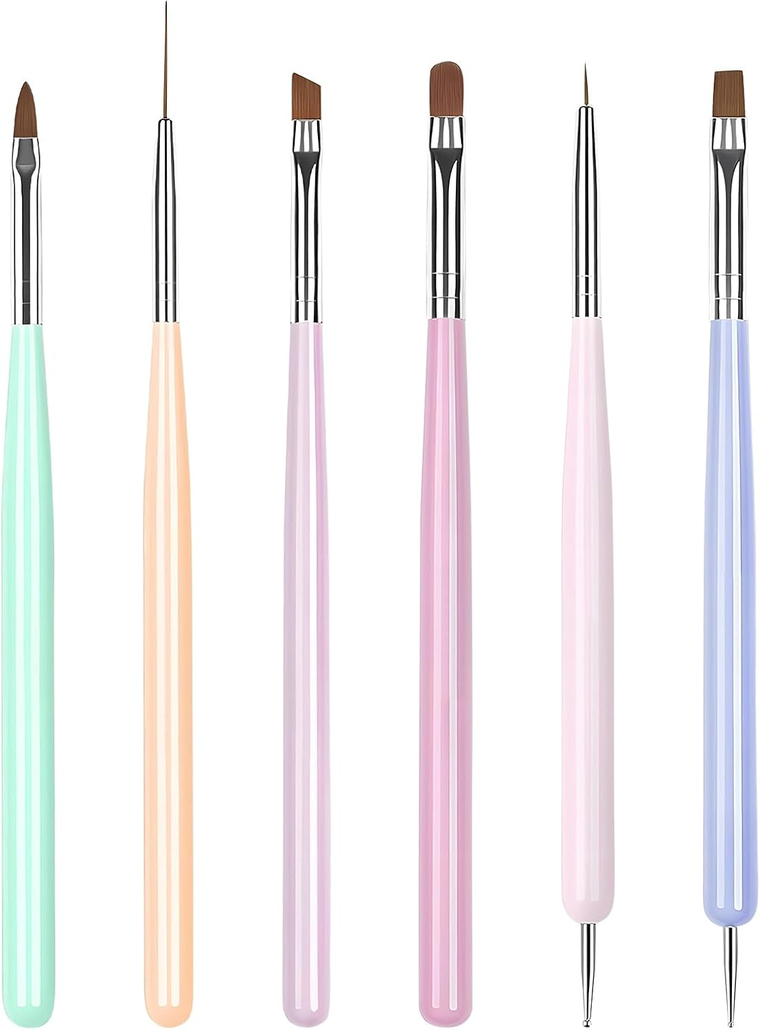 Nail Art Brushes 3PCS Nail Brush Set with Gel Polish Pens and Liner Brush for Home and Professional Salon Use