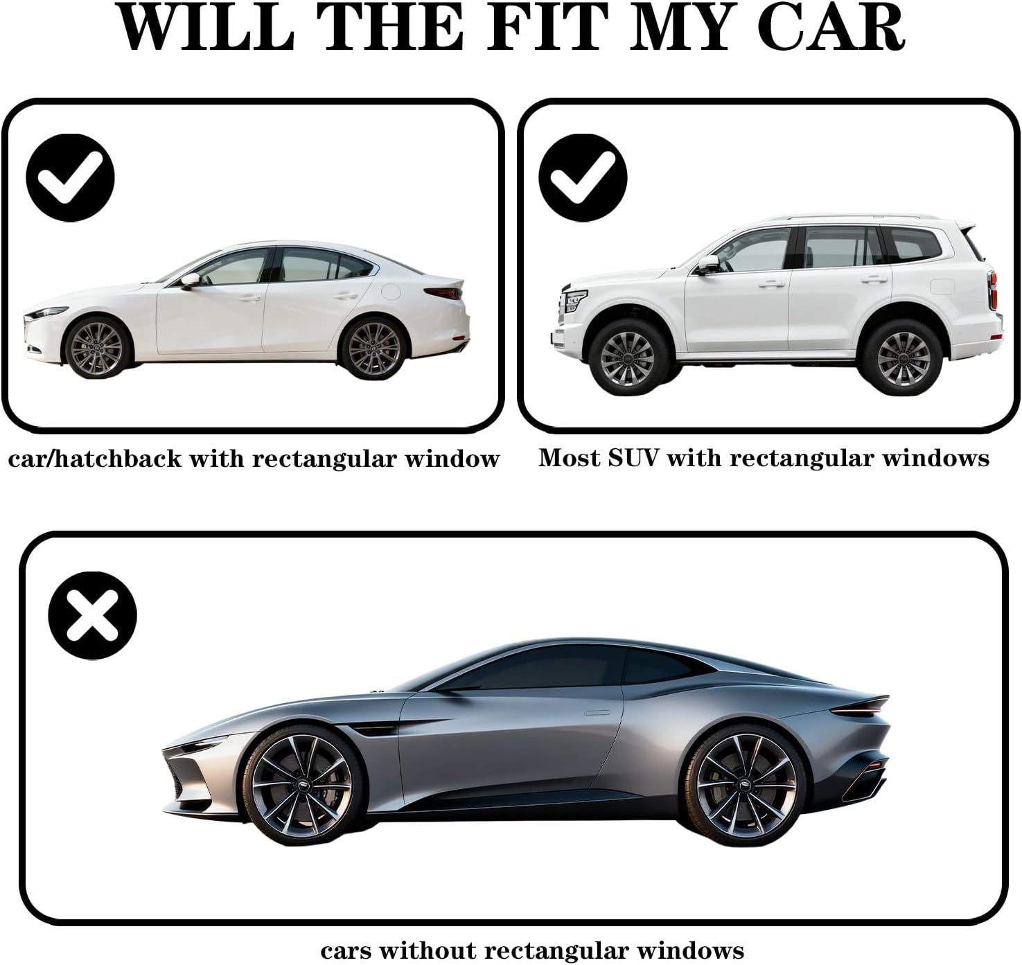 2 Pieces of Car Window Shades, Heat Insulation Car Sun Shade,Car Window Shade for Baby, Used for Blocking Sunlight, Heat Insulation and Protecting (B Model 100G[High-Elastic Front Window] Pair Set *1) image number 2