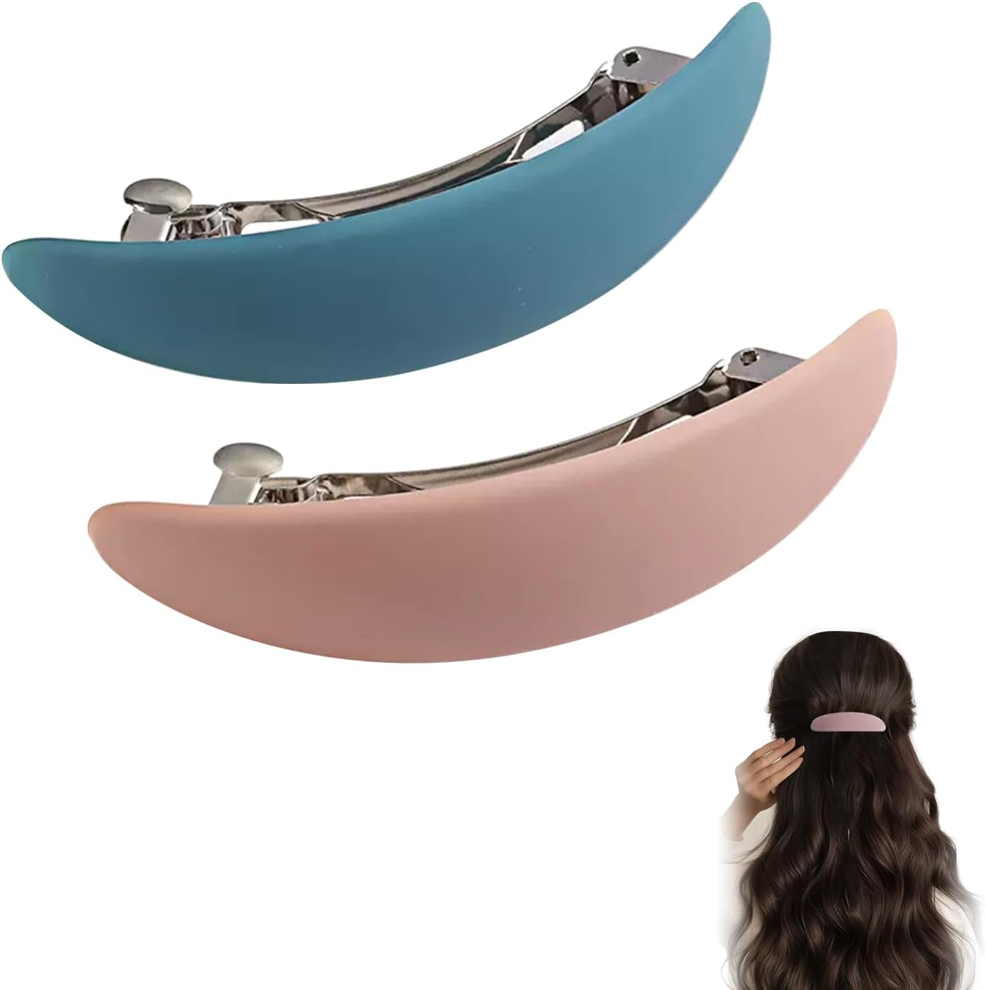 Pack of 2 Hair Clips Women'S Girls Thin Hair Accessories Hair Clip for Women for Fine Set Automatic Hair Automatic Thin Hair Accessory Hair Clip Small Hair Clip Clips image number 1