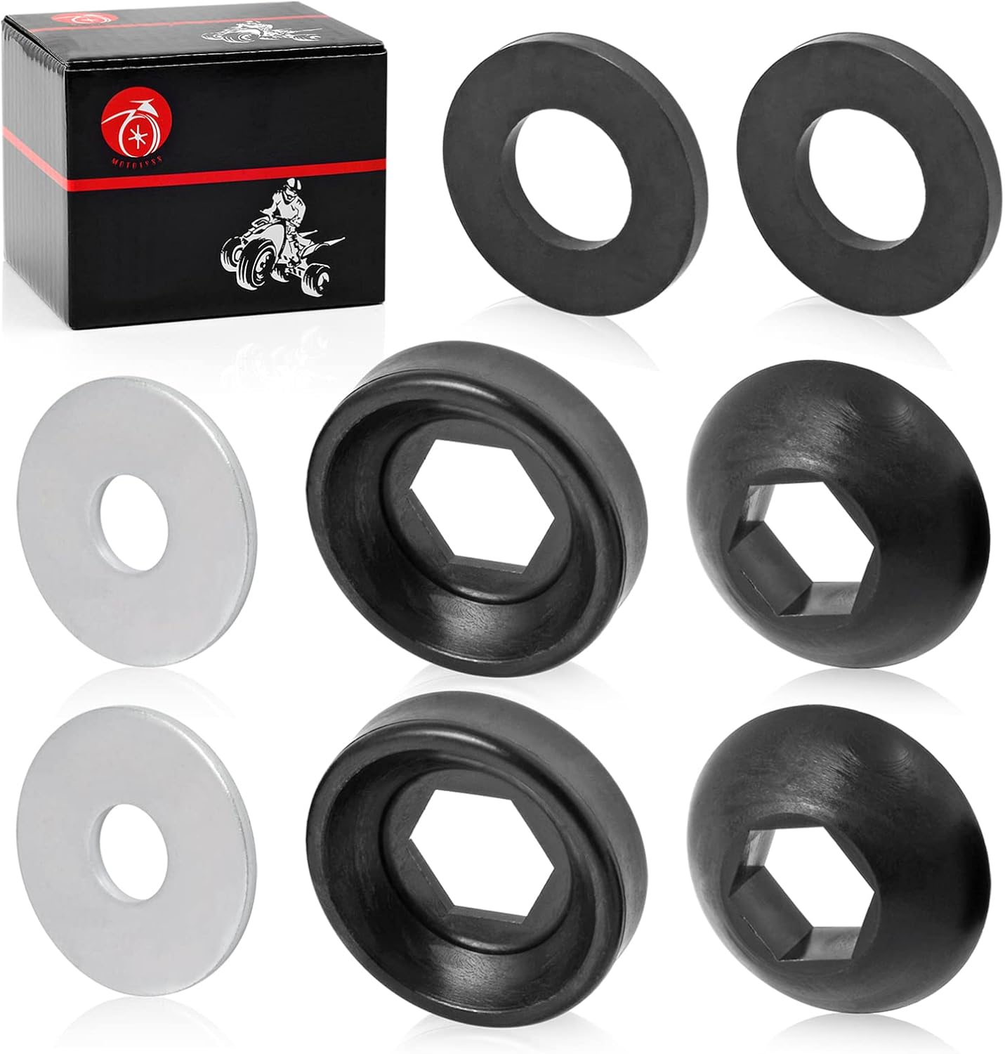 MOTO1988 Strut Shock Pivot Ball Kit for Polaris Sportsman Ranger ATP ACE Hawkeye Big Boss Magnum Scrambler Trail Blazer Trail Boss Xplorer 250 300 325 335 330 400 425 450 400L 500 570 700 800 image number 4