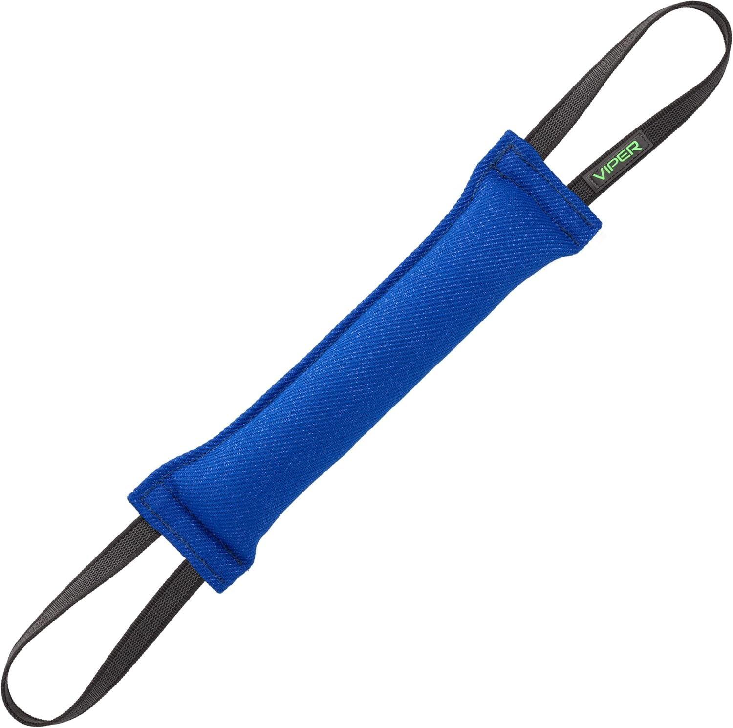 Viper Synthetic K9 Tug Toy Reward with Two Handles for Adult Dogs and Puppies. Ruber Handles, Blue, 12 X 2