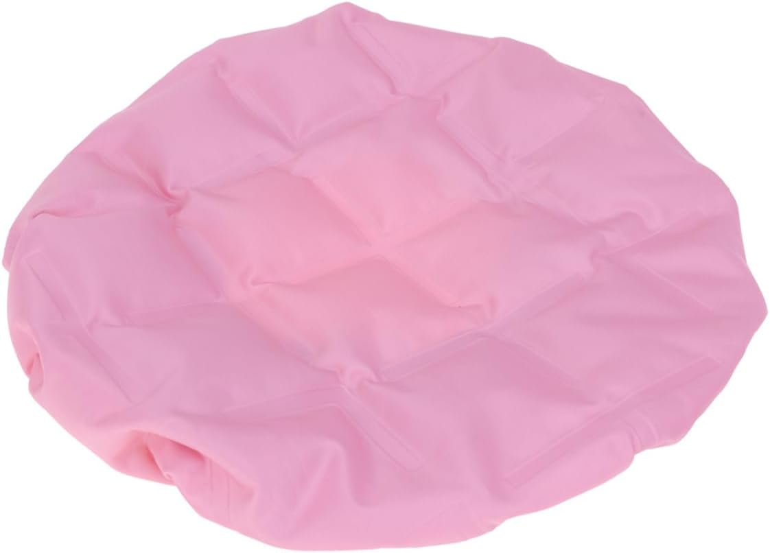 DECORNIJIA Thermal Hair Steamer Cap Pink Heated Hair Treatment Cap for Deep Conditioning Microwaveable Cordless for Home Use