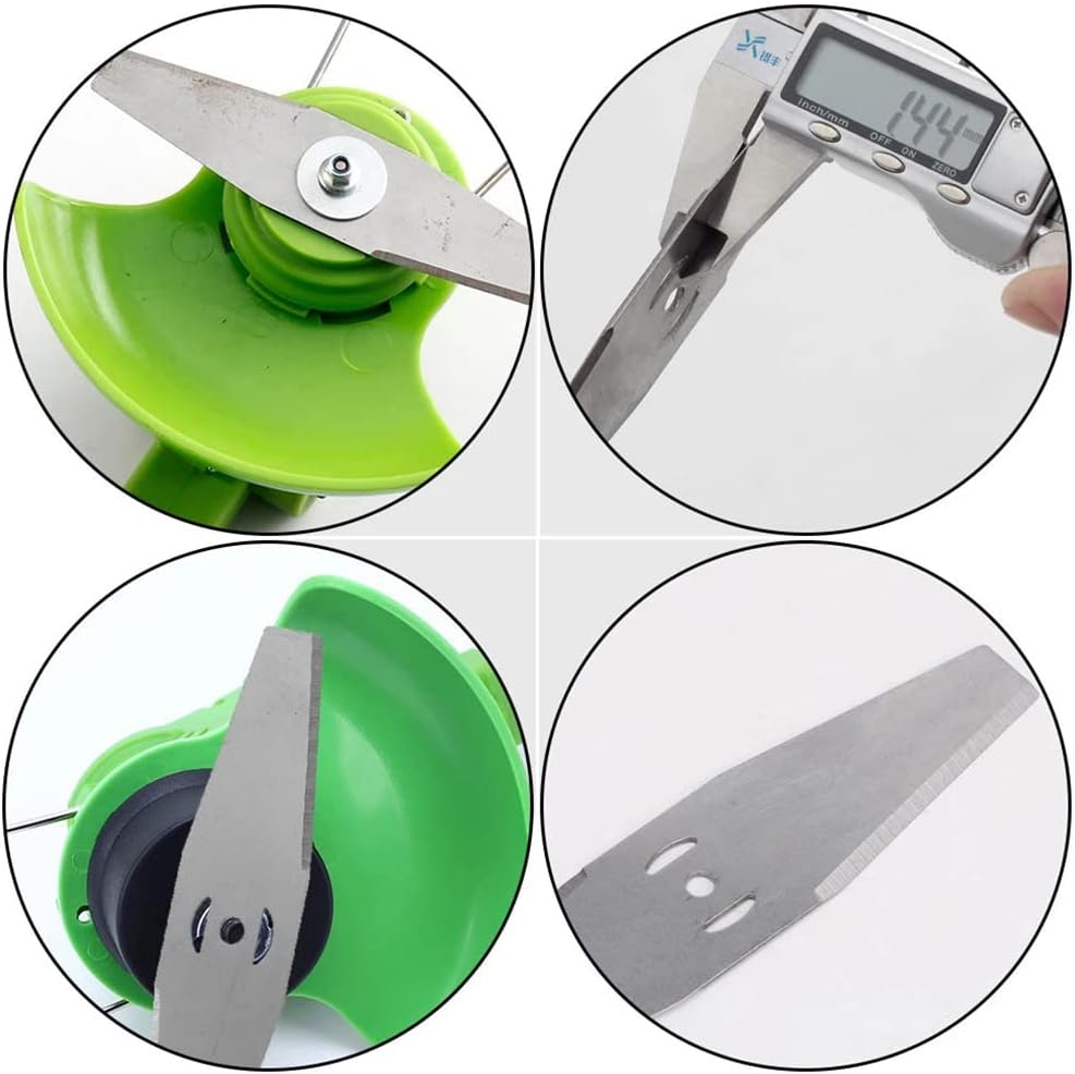 8 Pcs Metal Lawn Mower Saw Blade Head Replacement Saw Blades Lawn Mower Fittings Cordless with Battery and Charger Accessories,Universal Craftsman String Trimmer Attachments image number 6