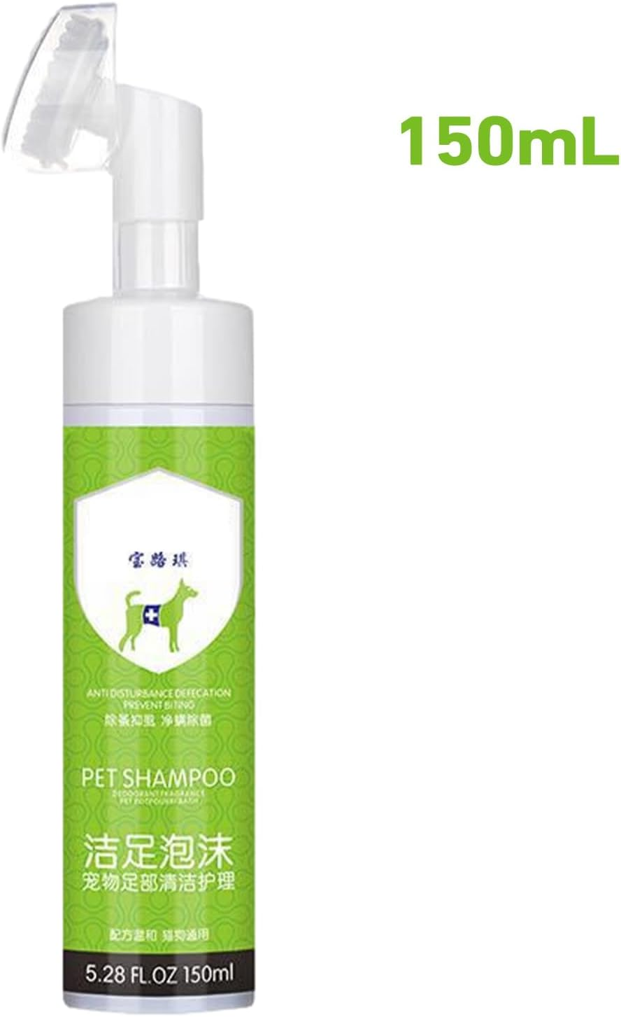 -Rinse Dog Paw Cleaner | 150Ml -Rinse Silicone Paw Brush Waterless Dog Shampoo,Quickly Cleans Cats Dogs Feet for Healthy Paws, Rinse for Dogs Cats image number 2