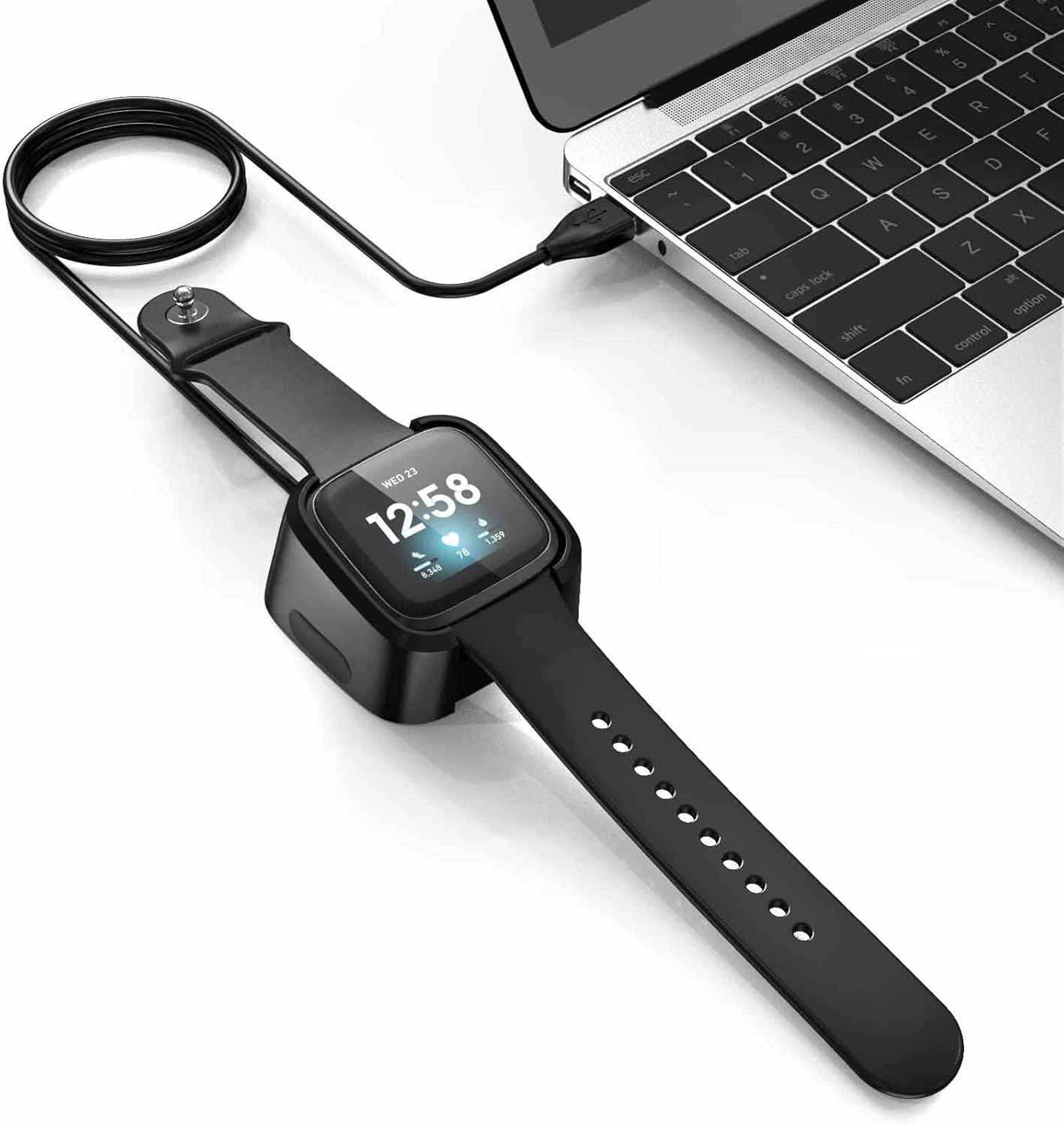 96CM Long Magnetic Charger for Fitbit Versa 2 Charger Only, 96Cm/3.3Ft Cord USB Charging Cable Dock for Fitbit Versa 2 Smartwatch Accessories image number 5