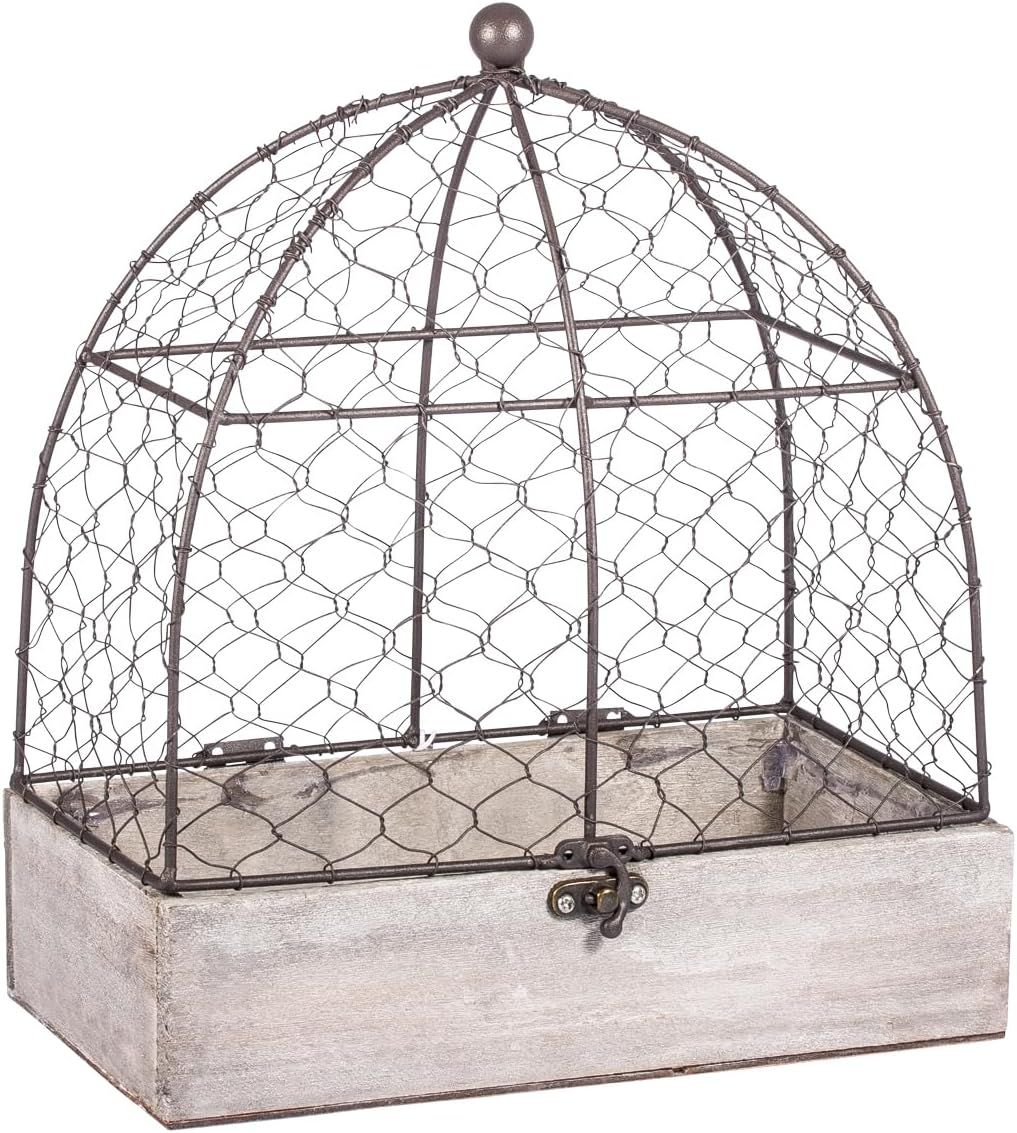 Rayher 46347000 Decorative Aviary, Vintage Bird Cage for Wedding, Crafts and Home Decoration, 25X14X29Cm image number 2