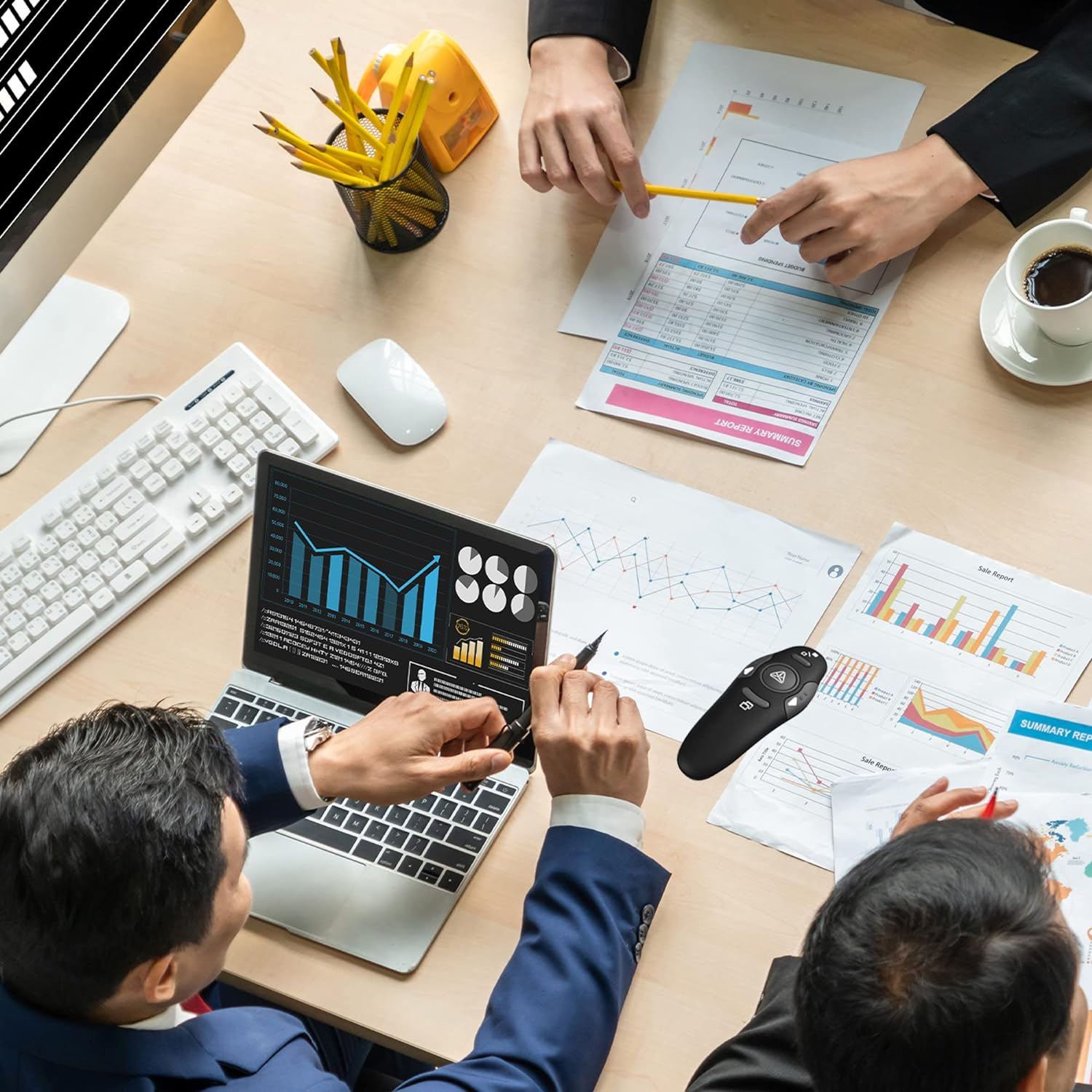 Presentation Clicker Wireless Presenter Remote Control RF 2.4Ghz USB Power Point Clicker for Computer/Laptop/Mac/Keynote/Win image number 2