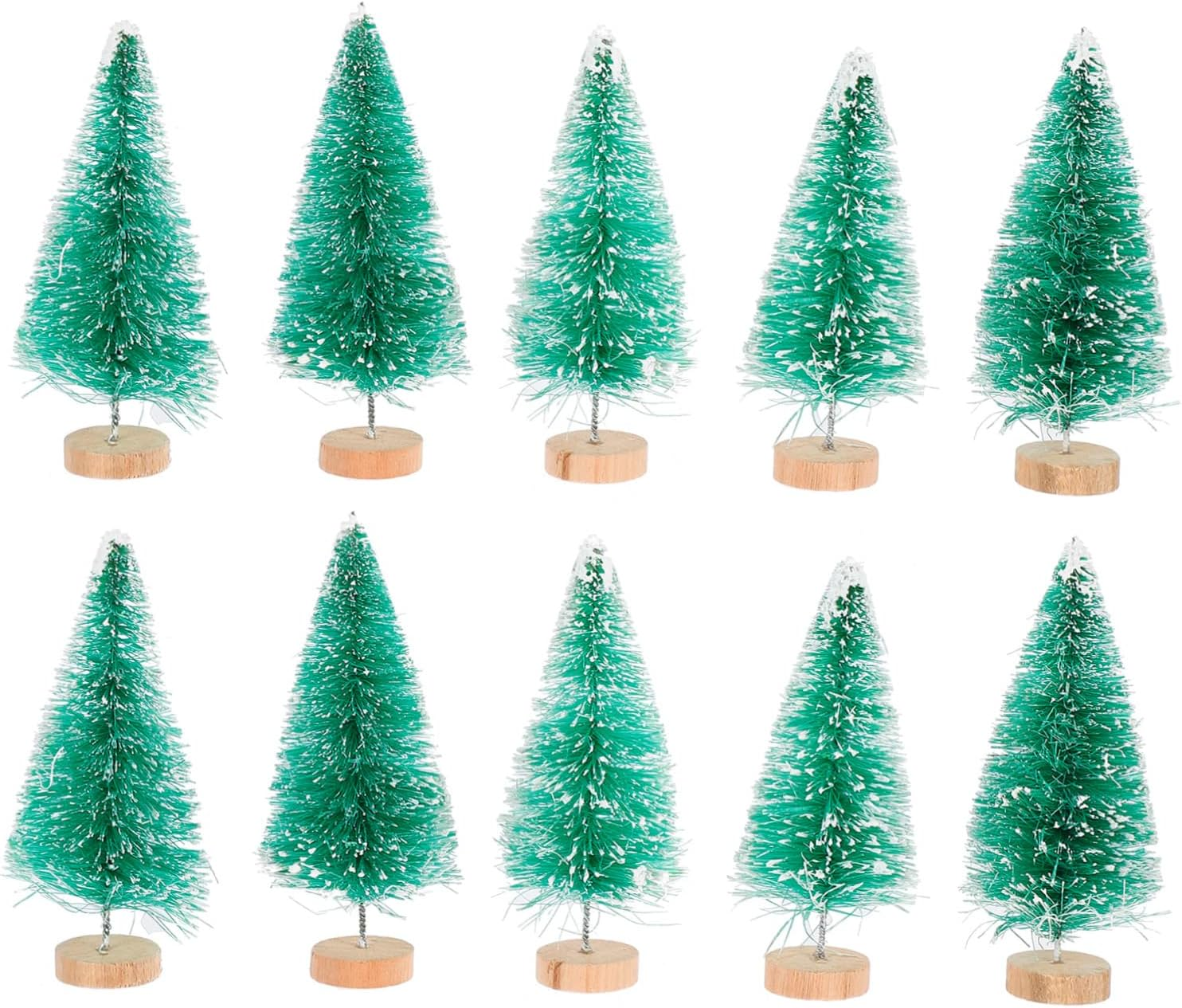 Outanaya 12Pcs Christmas Tree Desktop Decor Boxed Pine Trees for Holiday Party Home and Office Decoration and Lightweight Adornment image number 6