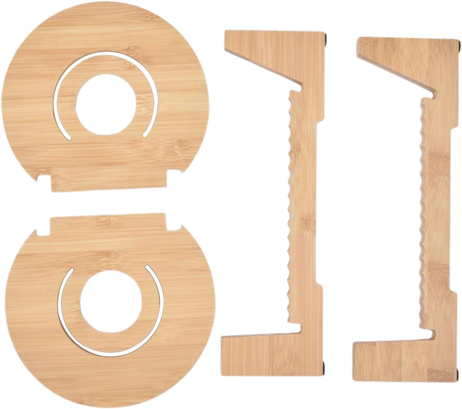 Vinyl Record Storage Holder, Holds up to 50 LP Music Albums, Bamboo Album Display Stand Vinyl Record Rack, Desktop File Sorter Organizer for Home Office image number 2