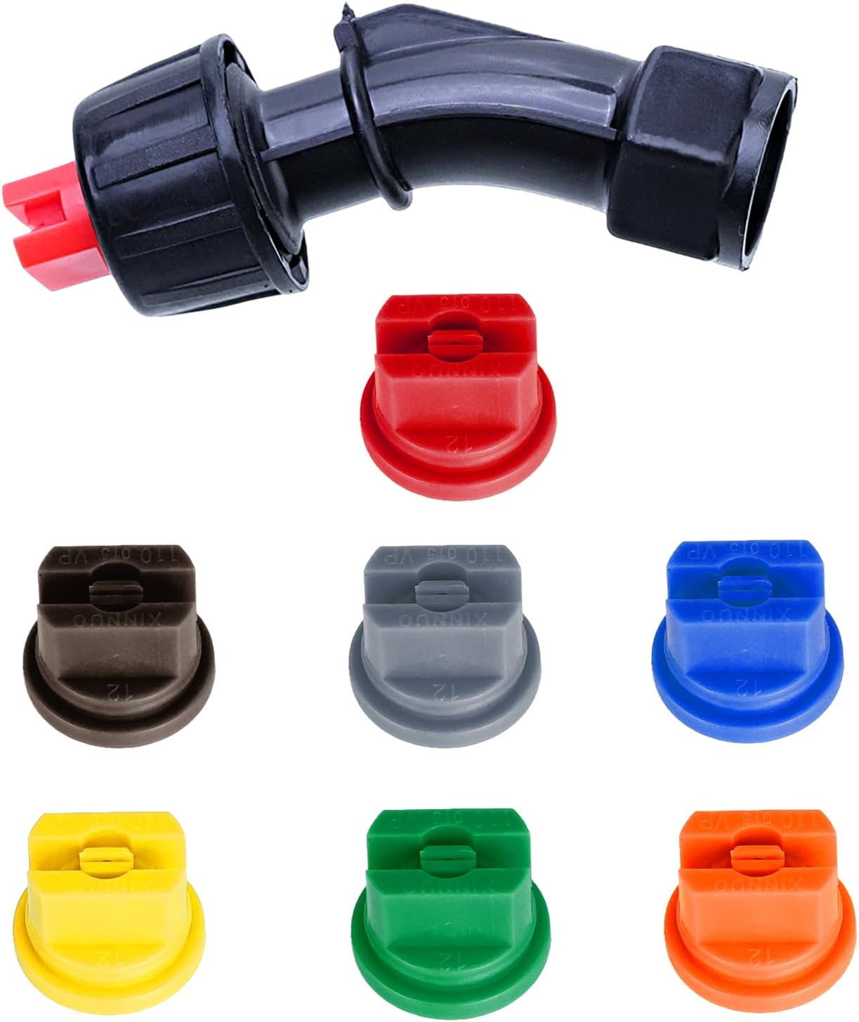 110&deg;Flat Fan Spray Nozzles, 7PCS 0.1&ndash;0.6Mm Sprayer Nozzle Tips, for the Replacement Boom Pump Sprayer Knapsack, Garden & Agricultural Tank Spraying Equipment image number 3