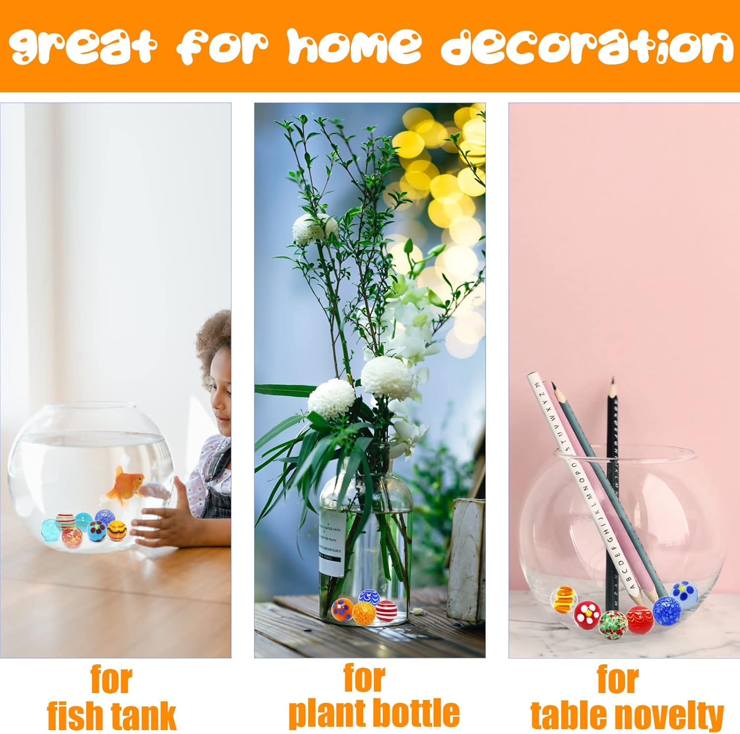 30 PCS Glass Marbles for Kids, 25 Colorful Assorted Marbles and 5 Glow in the Dark Marbles, Marble Games and Marble Run Accessories for Boys and Girls, Beautiful Marbles Bulk for Home Decoration image number 1