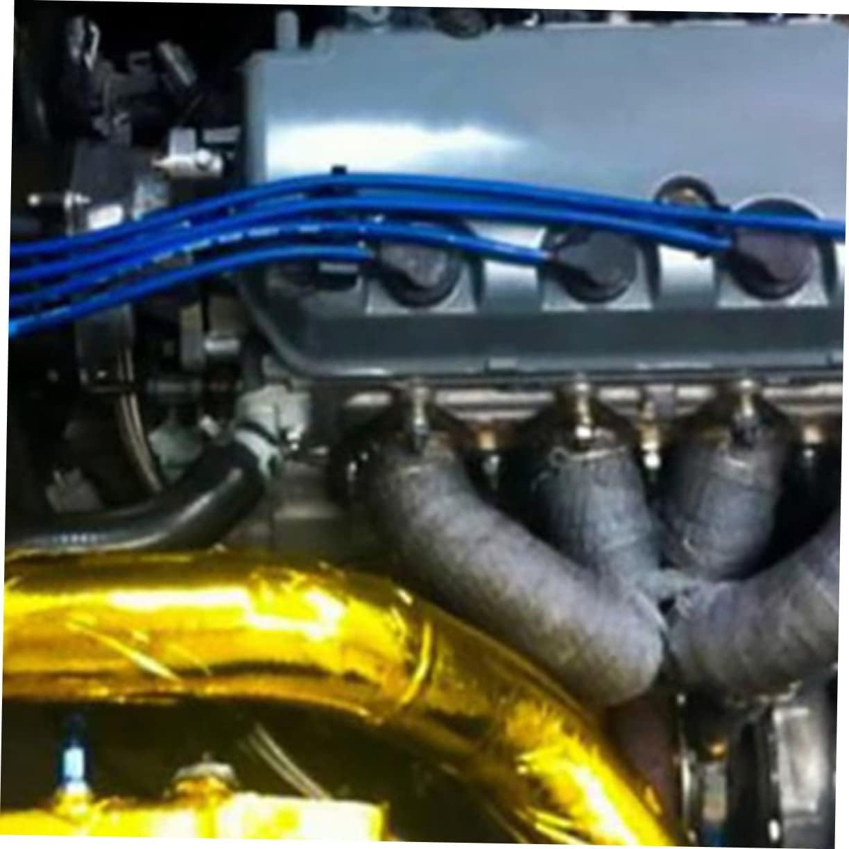 10M Heat Resistant Aluminium Foil Tape 5Cm Wide Fireproof Adhesive Seal Tape for Automotive Exhaust Insulation and Industrial Duct Repairs