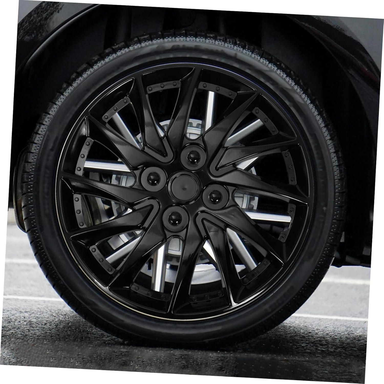 MUSISALY 14 Inch Wheel Hubcaps Car Wheel Hub Cap Covers with Protective Pp Construction Suitable for Most Vehicles image number 3