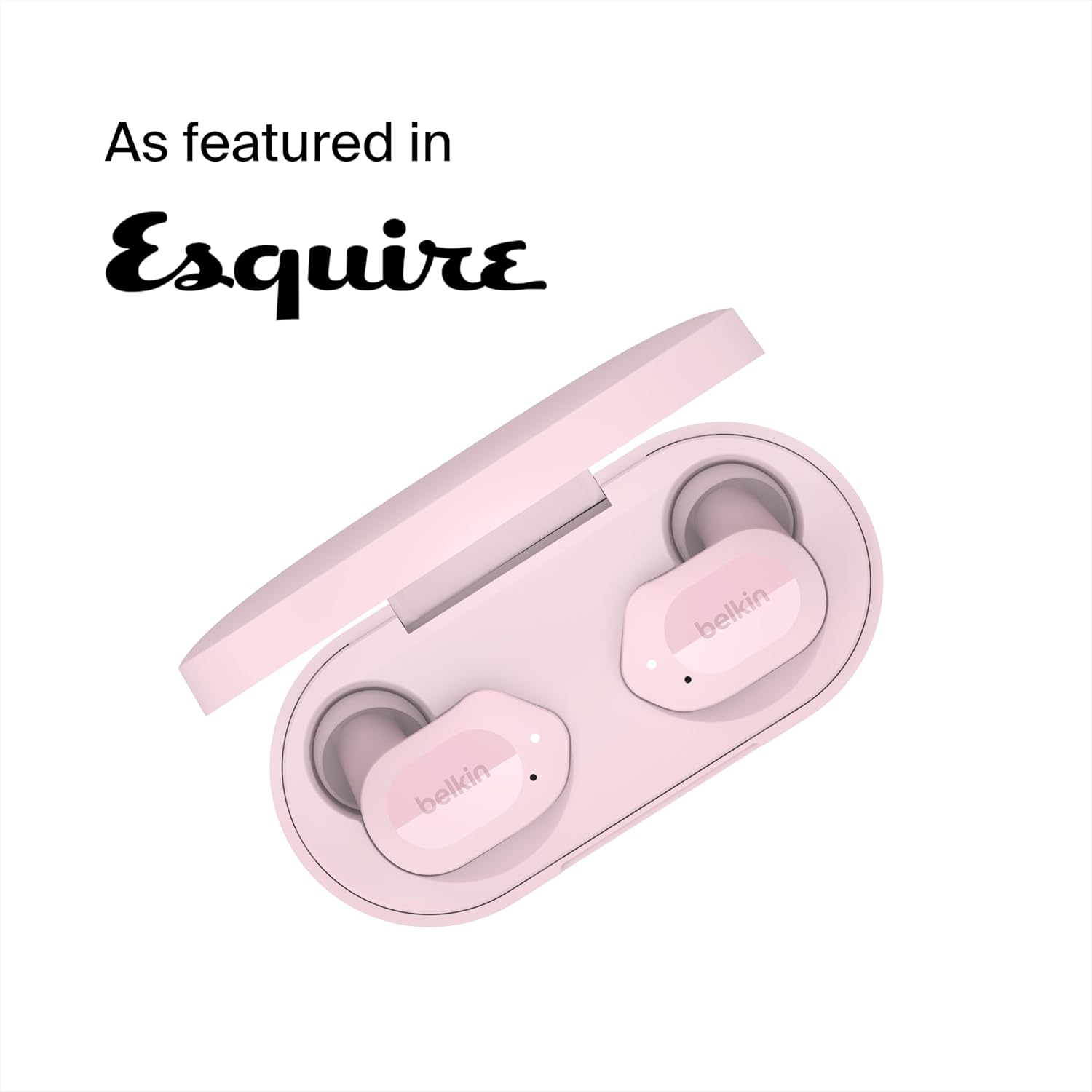 Belkin SOUNDFORM Play True Wireless Earbuds, Wireless Earphones with 3 EQ Presets, IPX5 Sweat and Water Resistant, 38 Hours Play Time for Iphone, Galaxy, Pixel and More, Pink, Small - Pink image number 2
