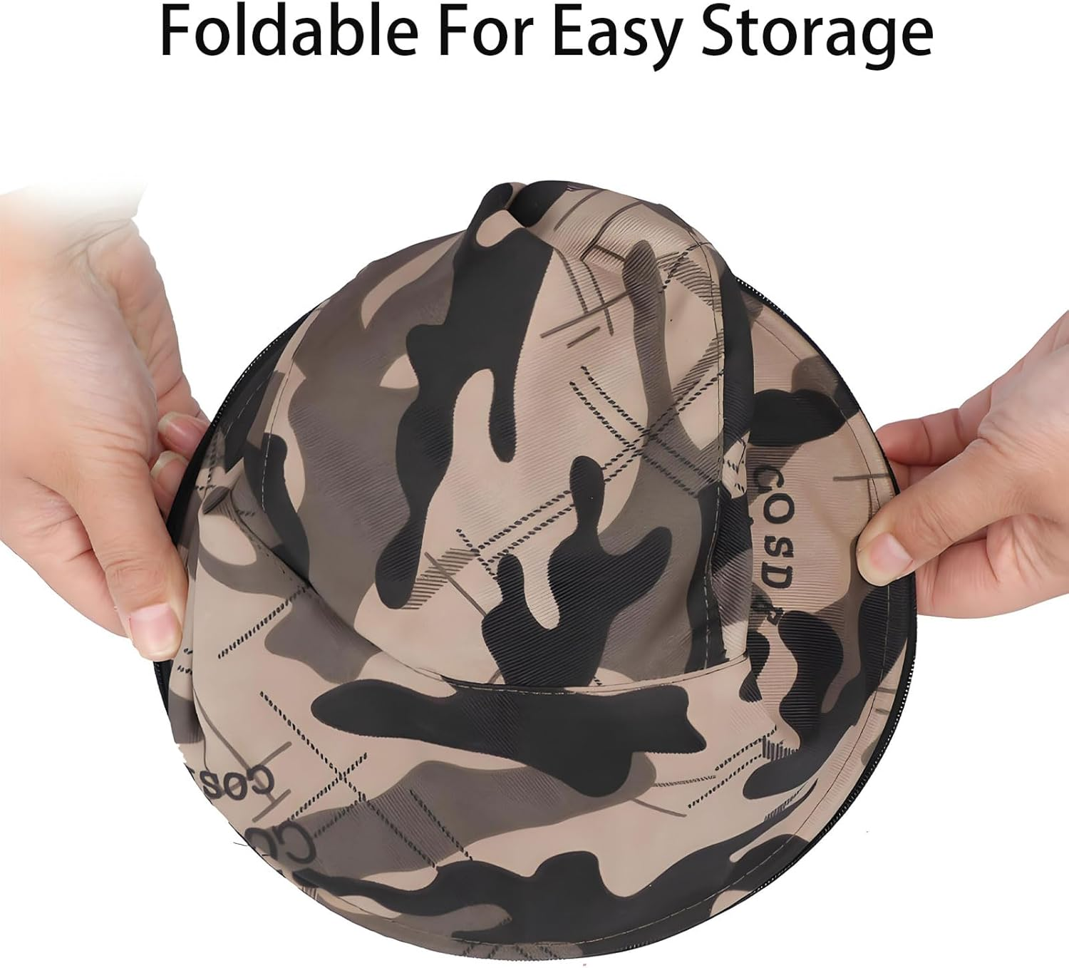 RUIFEN 2 per 19.7 * 14.6 in Outdoor Insect Repellent Bucket Hat, Adjustable and Breathable, Suitable for Fishing, Beekeeping, Hiking, Gardening, Unisex Camouflage image number 1