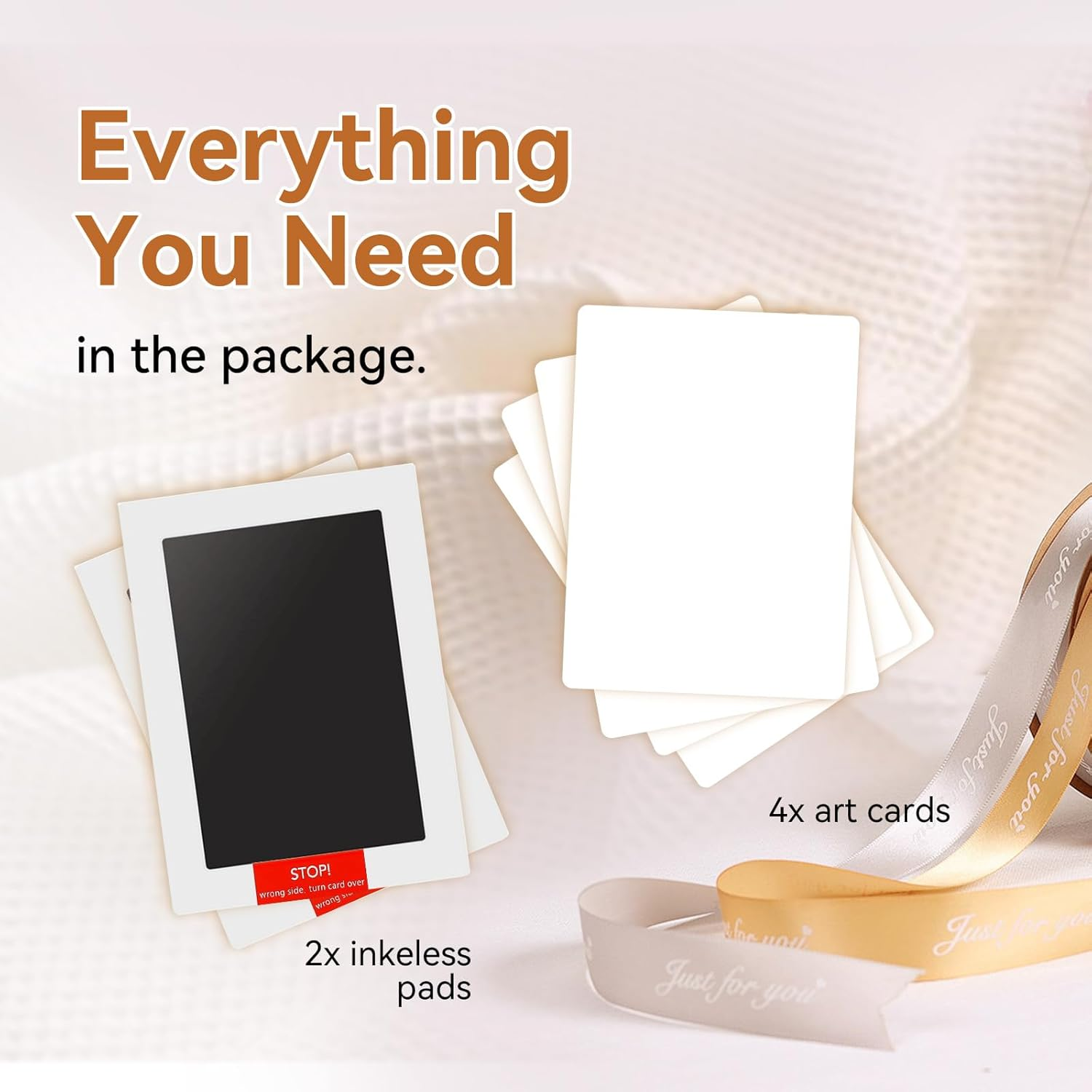 4-Pack Inkless Hand and Footprint Kit - Ink Pad for Baby Hand and Footprints - Dog Paw Print Kit, Dog Nose Print Kit - Baby Footprint Kit,Baby Foot Printing Kit, Handprint Kit (Jet Black) image number 6