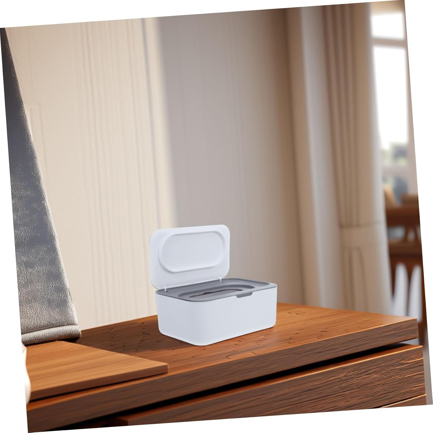 Wet Tissue Box Cover Wipes Dispenser for Desktop Home Office Use Wipe Box Dispenser image number 4