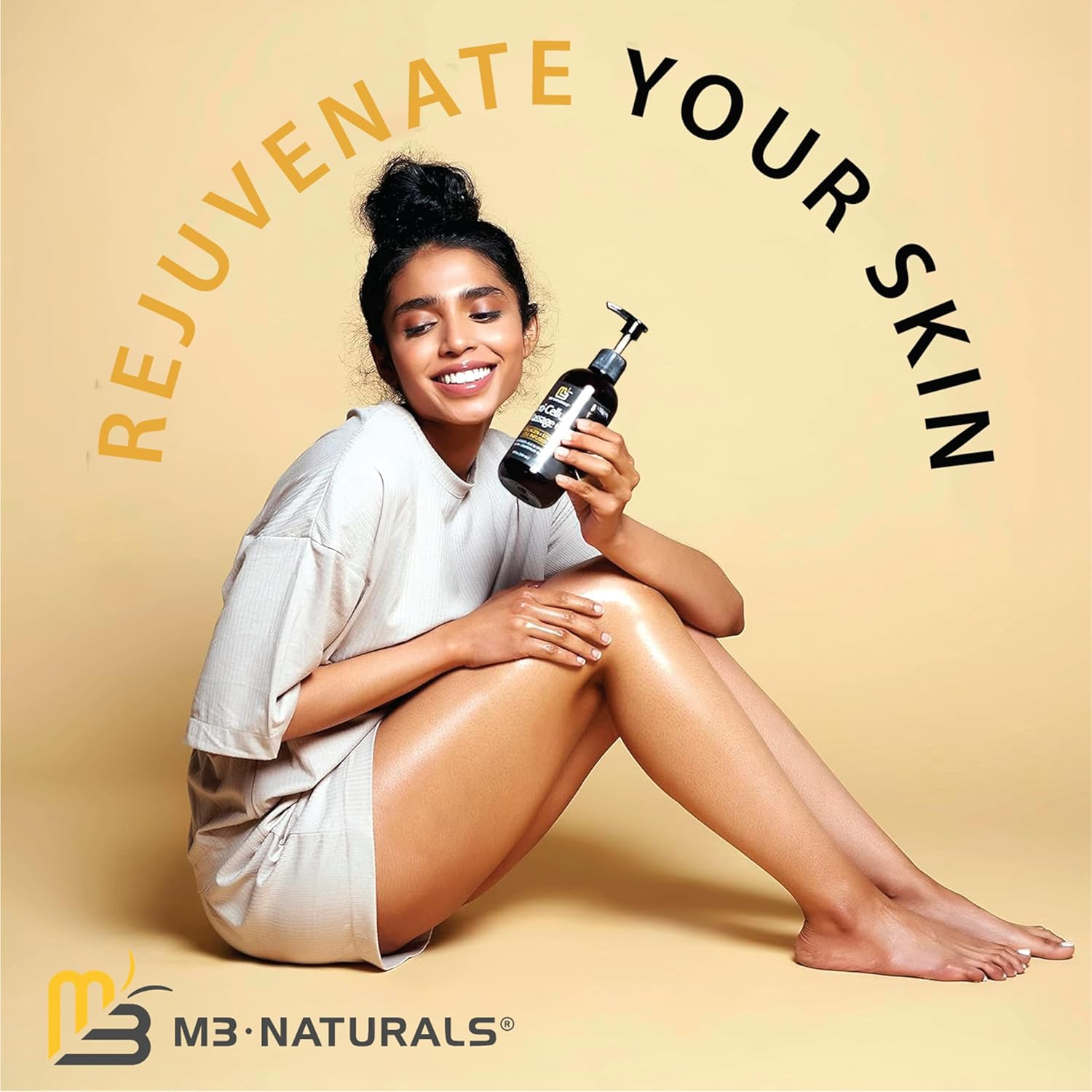 Anti Cellulite Massage Oil for Massage Therapy - Collagen and Stem Cell Skin Tightening Cellulite Cream for Women - 8 Fl Oz by M3 Naturals (2 Pack) image number 5