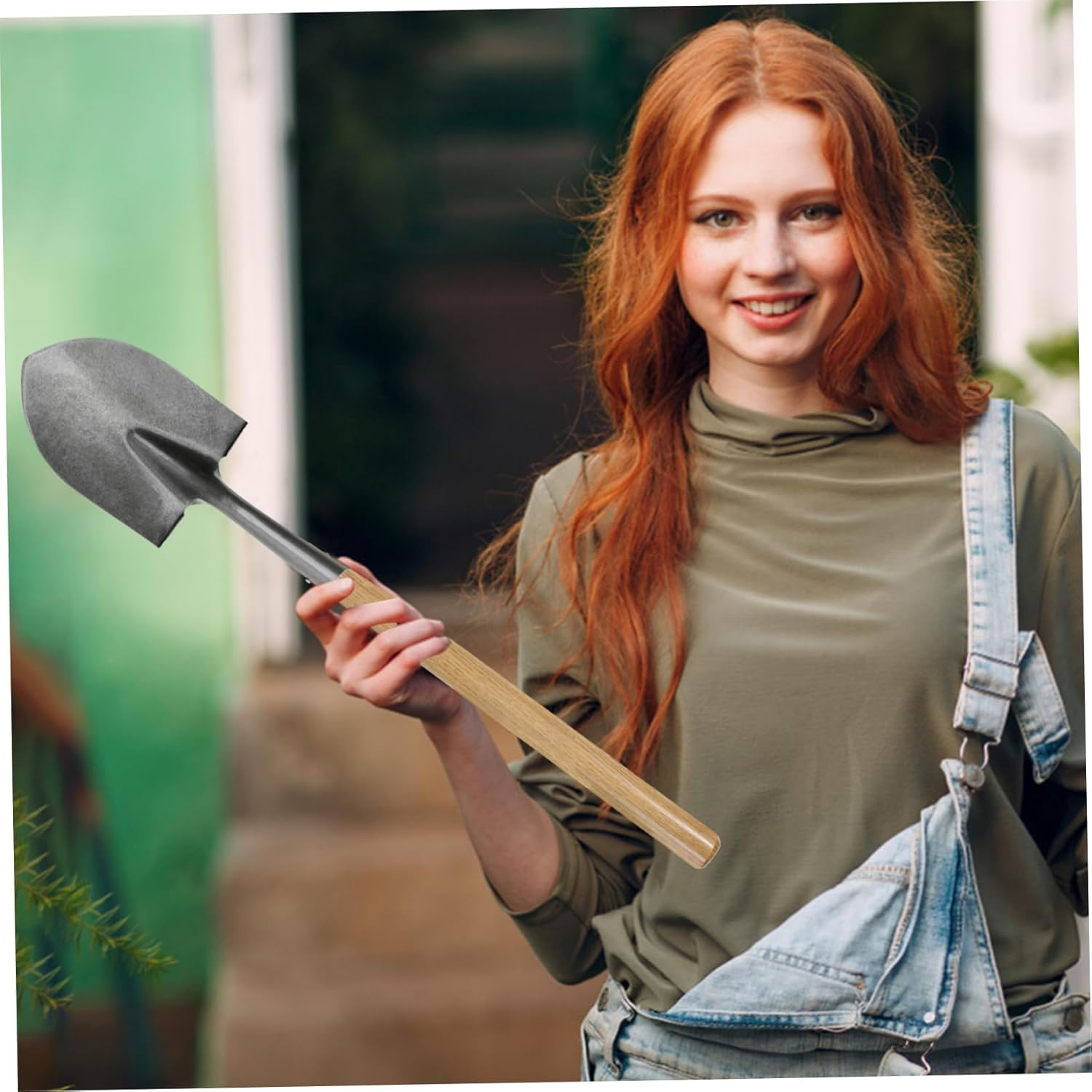 GETAJGHSD Solid Wood Shovel Handle Replacement Thickened Farm Tool Handle Wood Rod for Gardening Heavy Duty Agricultural Hand Tool Compatible with Brooms and Shovels image number 5