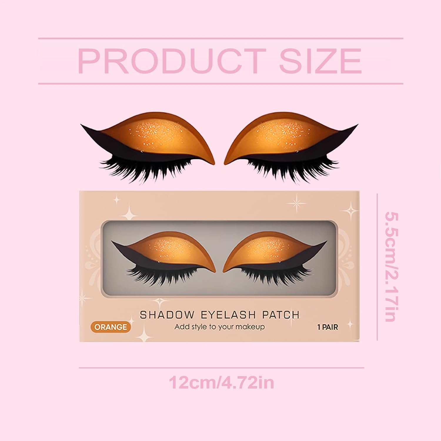 Gupcaqosjw Eyelash Shadow Patch,Reusable Eye Makeup Stickers - Waterproof Eyeshadow Eyelash Patch for Women Festival Travel Wedding Cosplay Night Out Stage Halloween Photoshoot - Gray image number 5