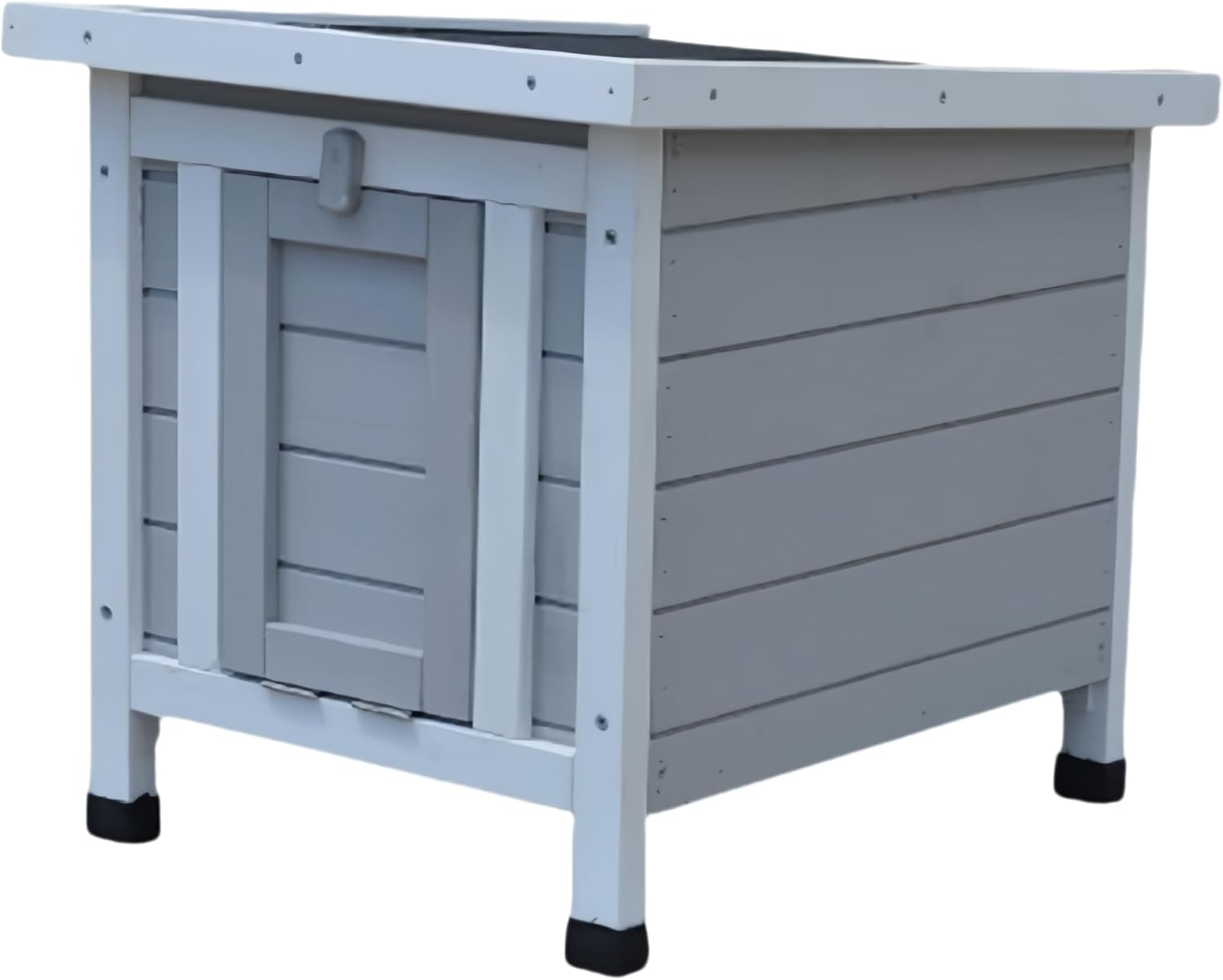 Grey Small Chicken Coop Rabbit Hutch Ferret Cage Guinea Pig Cat Nesting Box image number 4