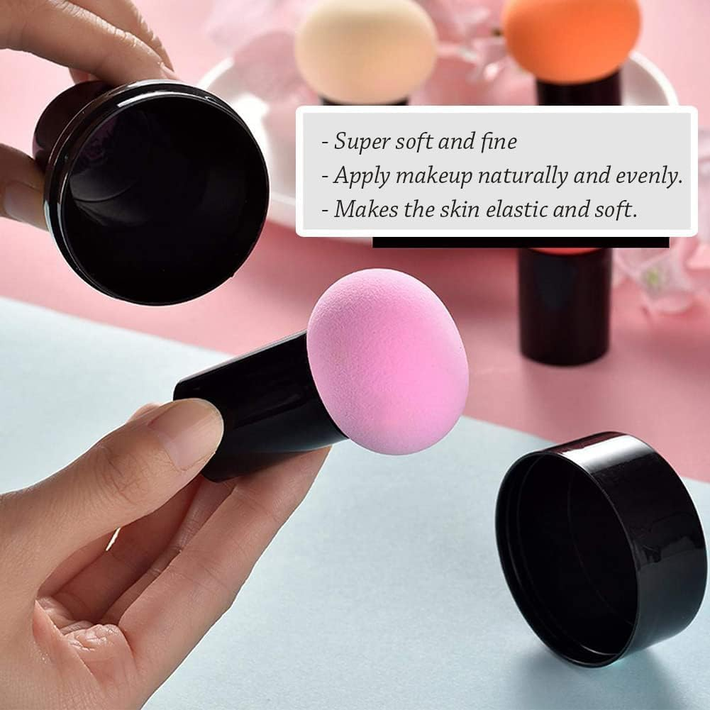 3 Pieces of Foundation Sponge Powder Puff Mushroom Head Dry and Wet Makeup Sea Surface Makeup Puff Beauty Makeup Brush Sponge Band Concealer BB Cream Foundation Makeup Tool image number 2