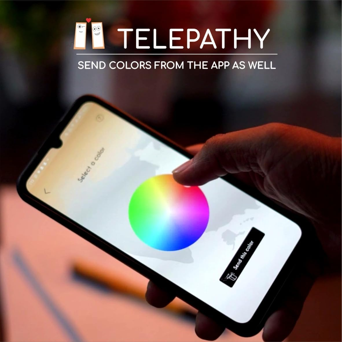 Telepathy Lamp &ndash; Touch One, Another Lights up No Matter the Distance | Set of 2 Long Distance Friendship Lamp (Toddlers)