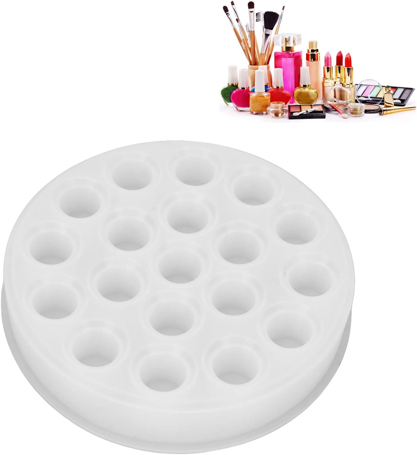 Round Shape Reusable Silicone Resin Lipstick Storage Holder DIY image number 2