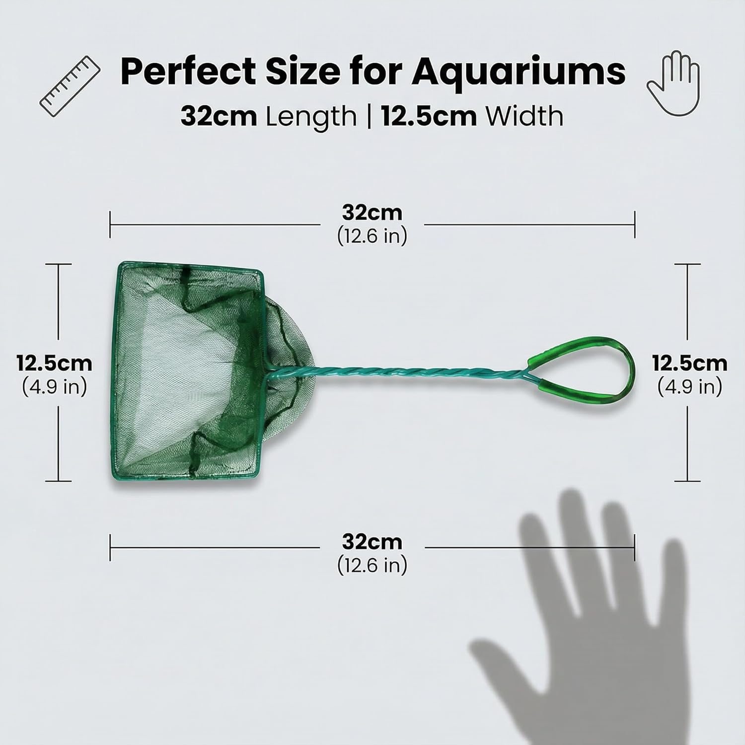 LEDON 2-Pack Fine Mesh Aquarium Fish Nets, 32Cm Small Fish Catcher Net for Shrimp, Fry, Tropical Fish - Safe Soft Green Nets for Freshwater & Saltwater Tanks, Ponds image number 5