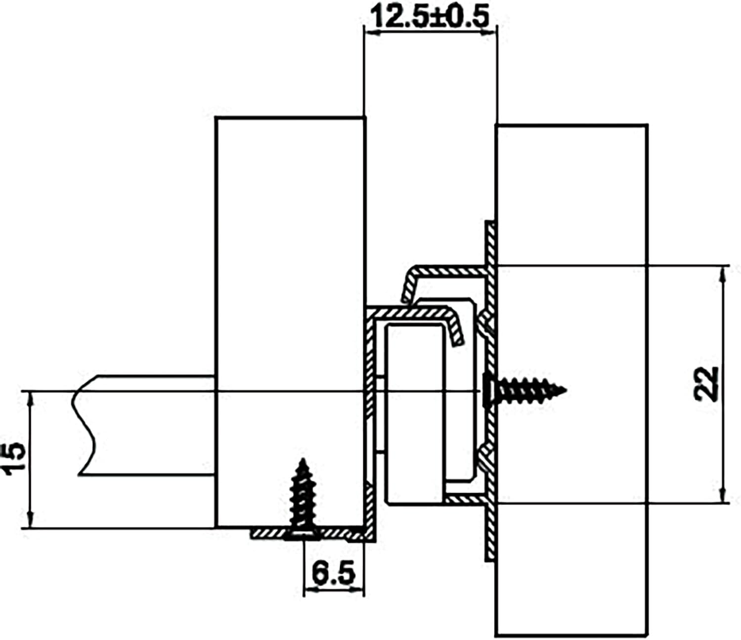Vasalat Roller Drawer Runners, 300 Mm, Partial Extension Rails for Drawers, Drawer Runners for Overlying Mounting, Steel Cream White, 4 Pairs image number 2