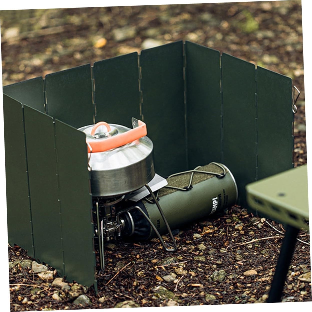 KOMBIUDA Portable Cassette Stove Windshield Outdoor Cooking Wind Guard Camping Windproof Tool image number 4
