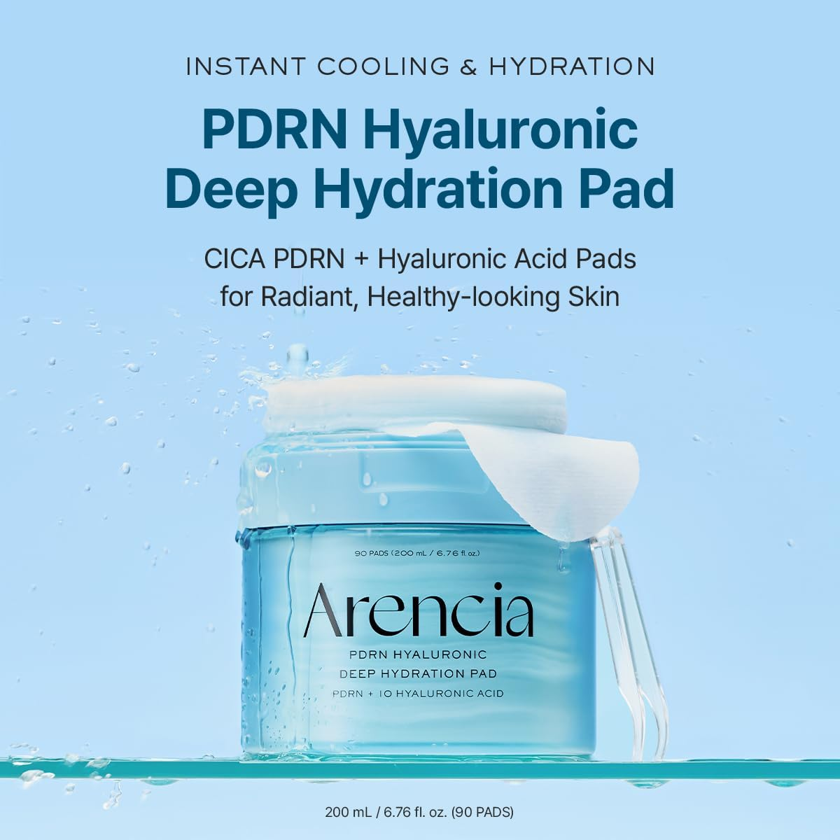 Arencia PDRN Hyaluronic Deep Hydration Toner Pads, 90 Count, 6.76 Fl. Oz, with 10 Types of Hyaluronic Acid for All Skin Types image number 6