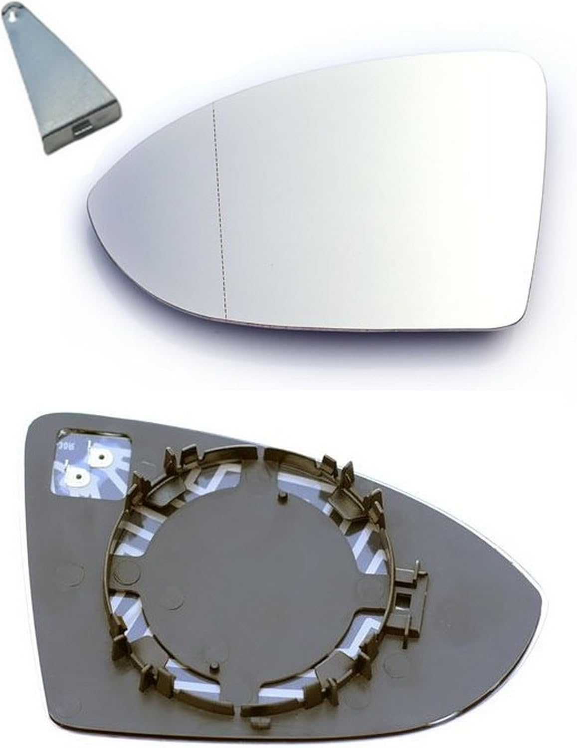 Fits for VW Golf MK7 7 RIGHT Driver Side Wing Mirror Glass Convex White Heated image number 2