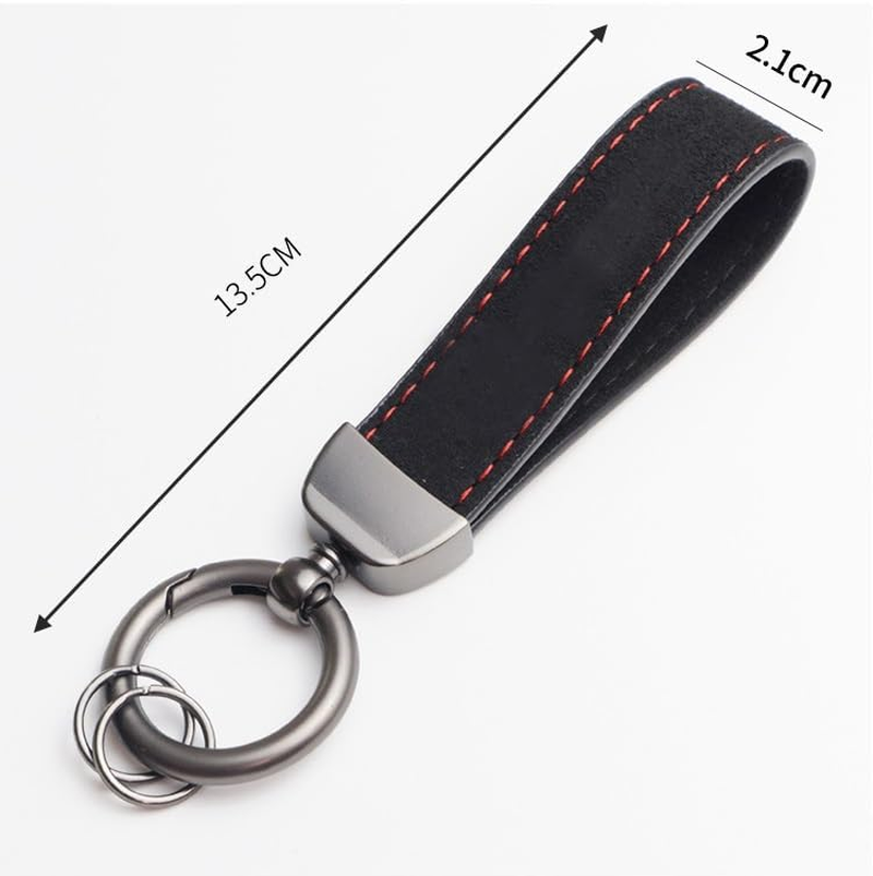 Leather Car Keychain,Creative Personality Leather Car Keychain,Car Accessories Universal Keychain for Men and Women