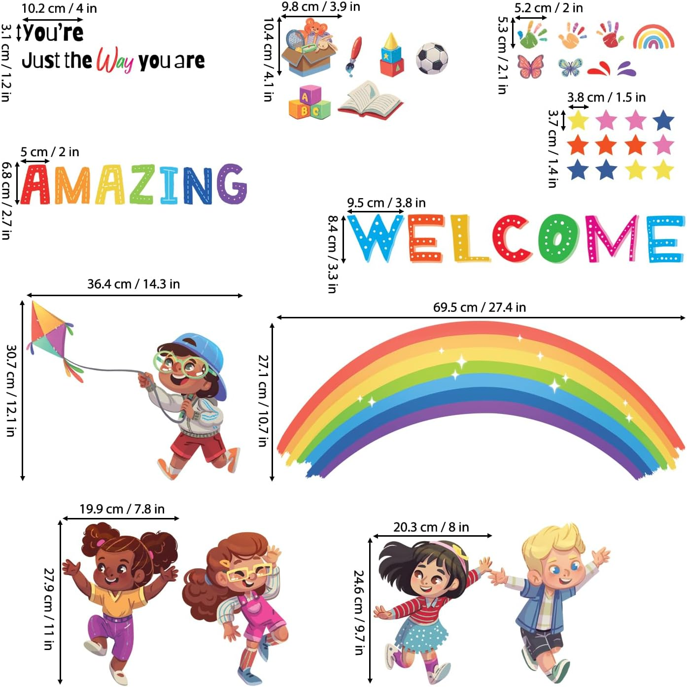 DECOWALL SG2-2403 Kids Play Corner and Quotes Wall Stickers Decals Reading Room ABC D&eacute;cor Classroom Playroom Library Nursery Peel and Stick Removable Baby Boys Girls Decorations School Inspirational image number 1